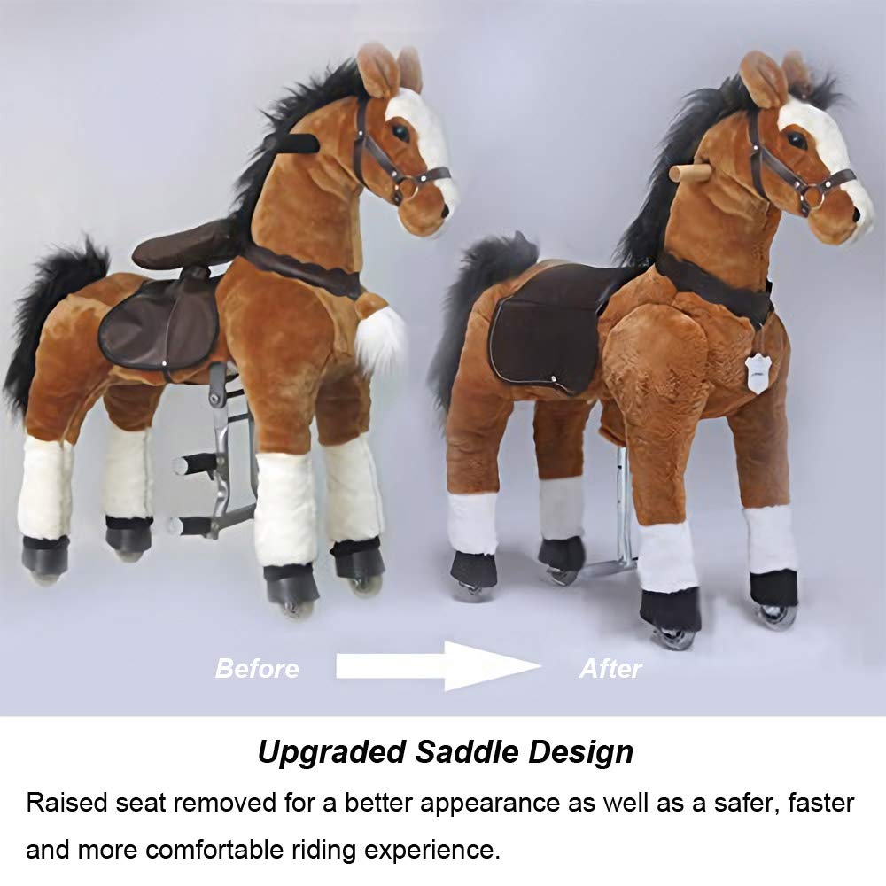 UFREE Ride on Unicorn Toy - Soft Plush Stuffed Animal, Golden Unicorn Ride-On for Kids Ages 6+ to Adults | Perfect for Birthday Gifts, Indoor Play & Fantasy Adventure