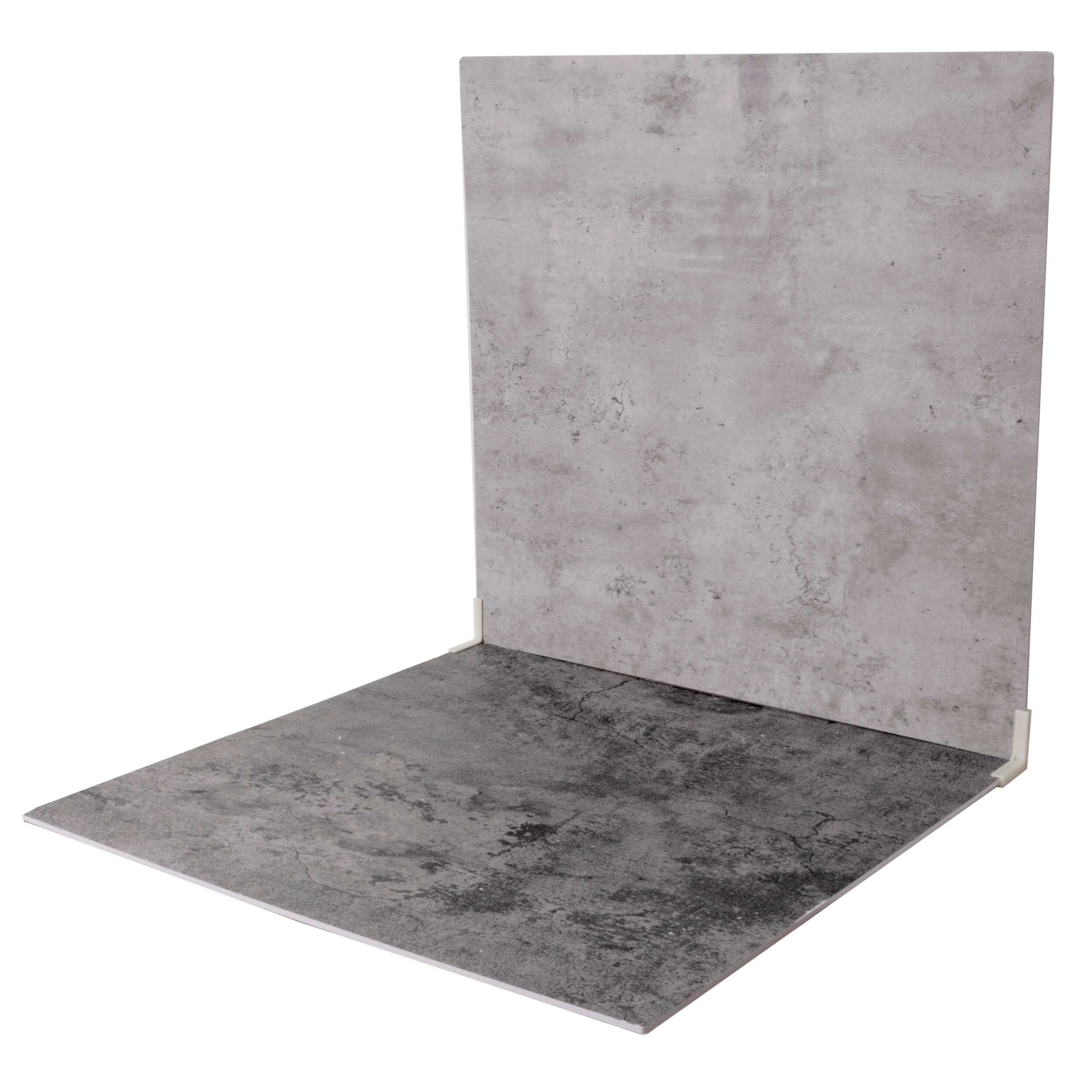 Light & Dark Grey Concrete Effect PVC Backdrop Boards - 60x60cm - Waterproof & Durable - Perfect for Photography, Events, and Home Decor