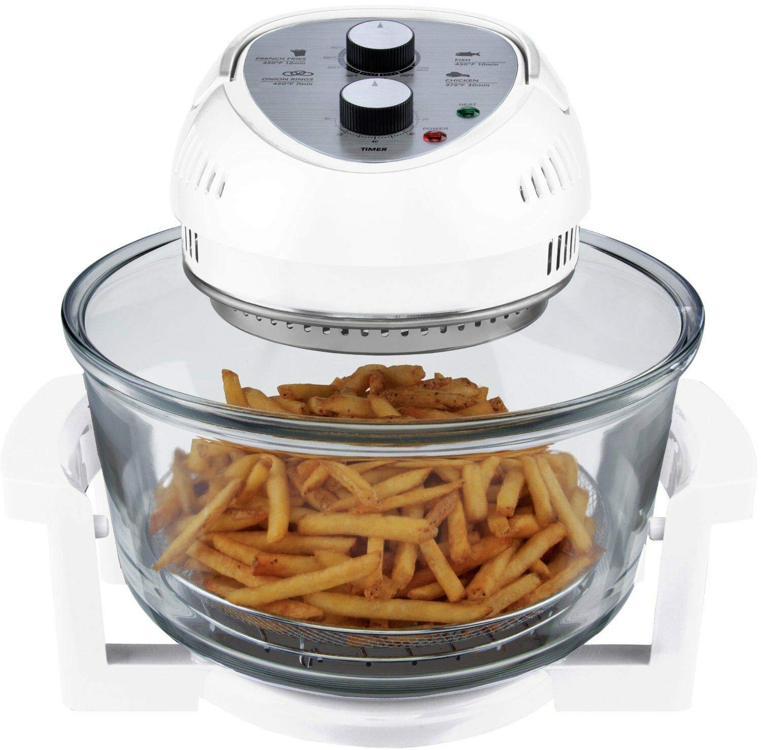 Big Boss 16 Quart Large Air Fryer Oven - Infrared Convection Electric Cooker with Timer & Dishwasher Safe - Healthy Meal Prep for Family, Parties & Meal Prepping - Includes 50+ Recipe Book