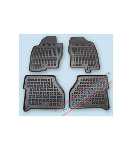 Premium All-Weather Floor Mats for Nissan Frontier 2005-2020 Crew Cab - 1st & 2nd Row Custom Fit Rubber Liners - Black Molded Odorless Protection - Perfect for Off-Road, Work & Daily Driving