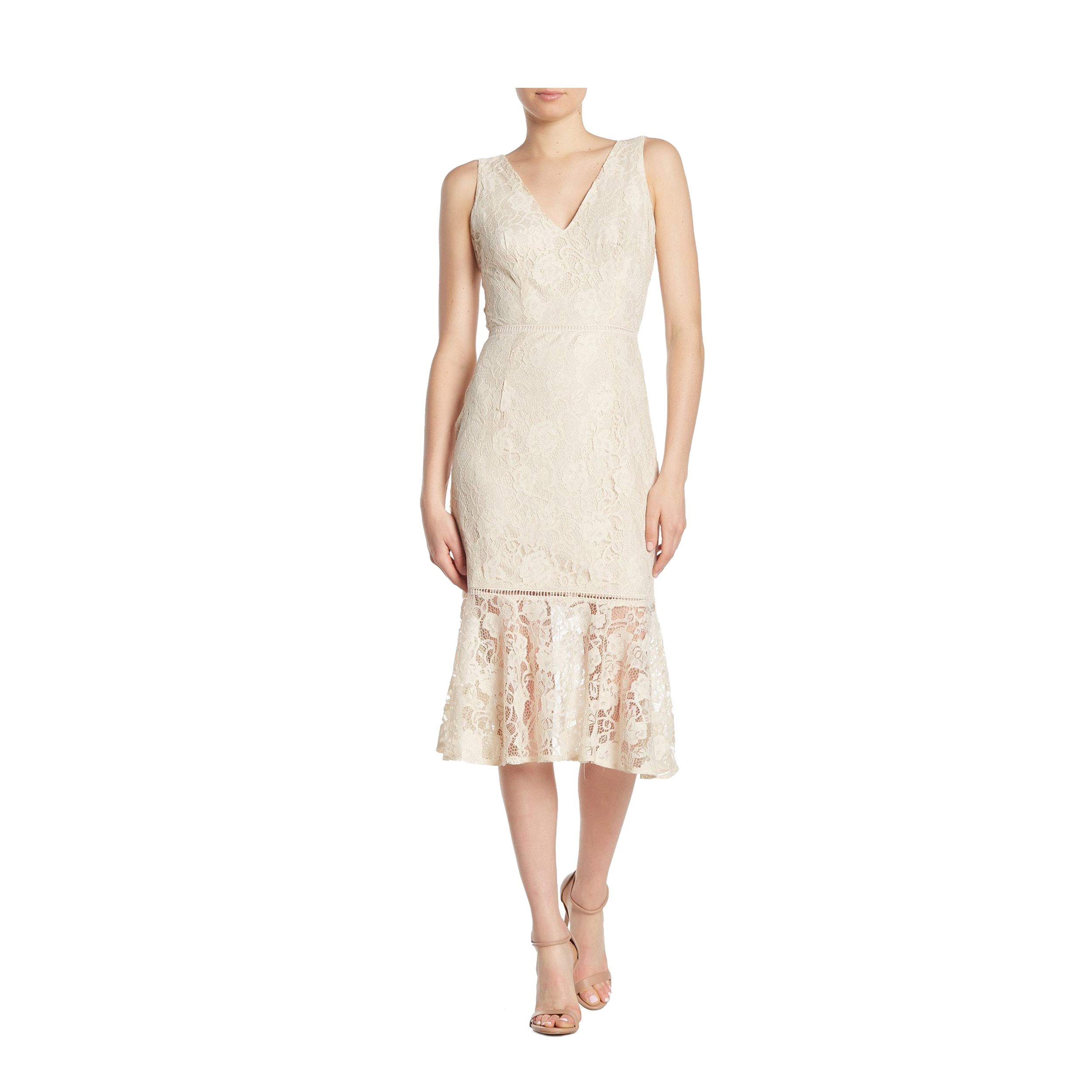 Alexia Admor Women's Sleeveless Lace Midi Dress - Elegant Mermaid Silhouette for Wedding, Party & Special Occasions