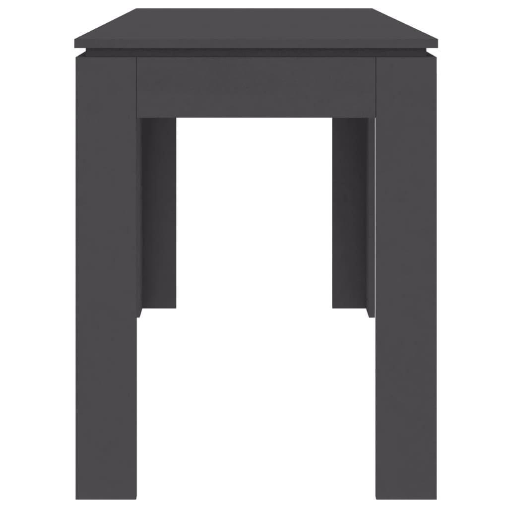 Gray VidaXL Dining Table - Modern Rectangular Engineered Wood Kitchen or Dining Room Table - Elegant Durable Furniture with Easy Assembly & Cleaning - Perfect for Family Gatherings, Dinner Parties & Small Space Homes