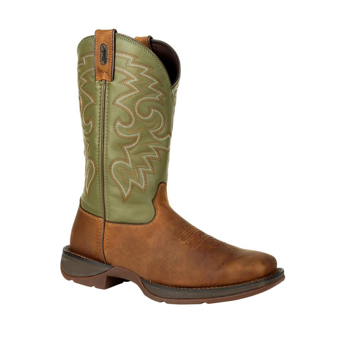 Rebel Coffee & Cactus Western Boots - Women's Pull On Cowboy Boots for Country Dancing, Rodeo & Casual Wear
