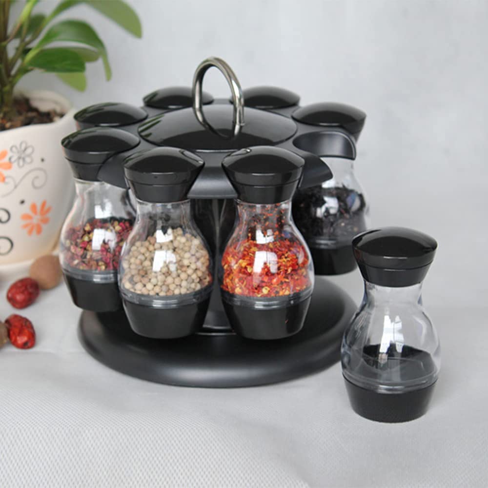 Rotating Spice Rack Organizer with 8/16 Jars - 360° Spinning Spice Carousel Stand for Kitchen Countertop - Perfect for Organizing Seasonings, Herbs & Spices While Cooking