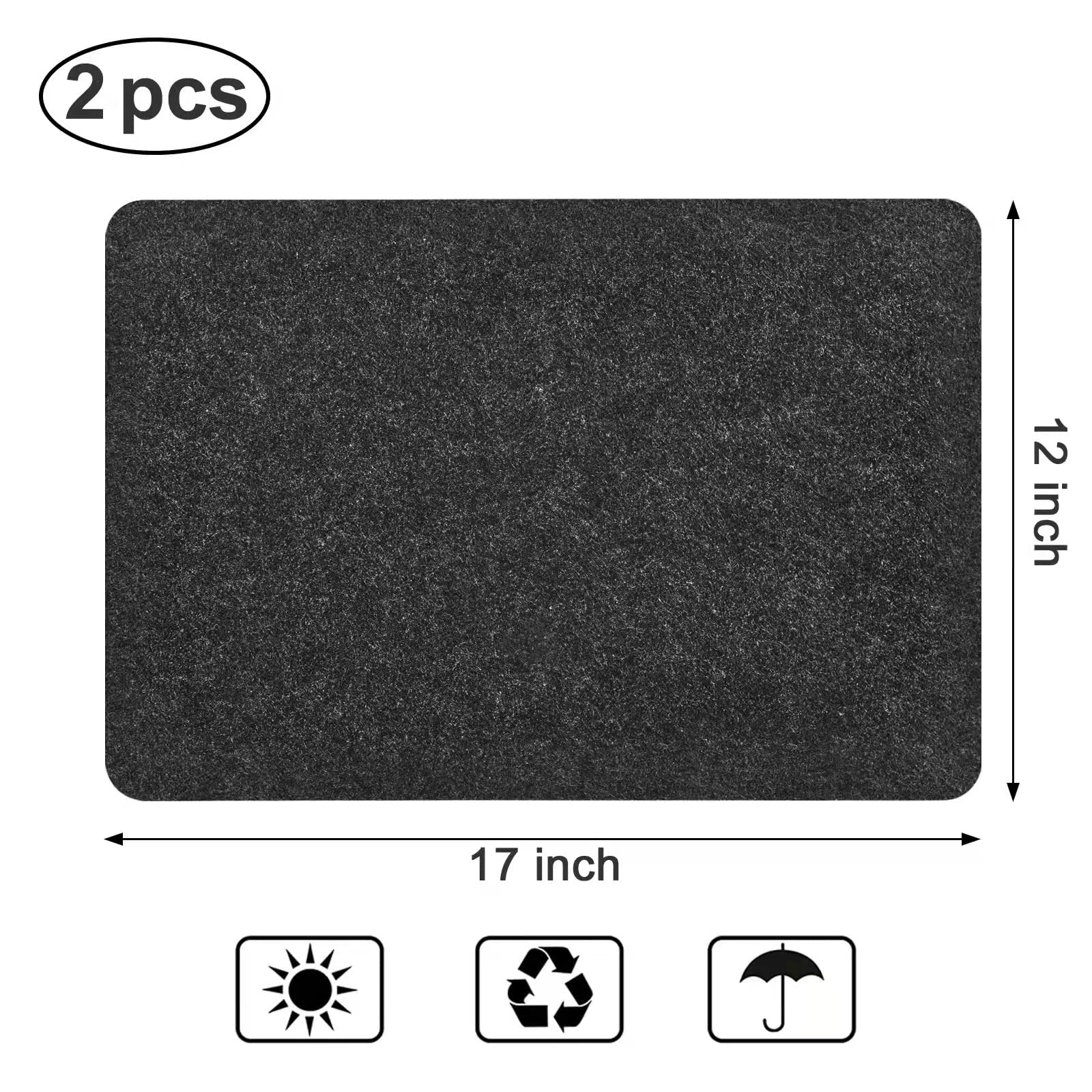 Heat Resistant Mat for Air Fryer - 2 Pack Non-Slip Silicone Countertop Protector Pads for Kitchen Appliances (Air Fryer, Blender, Coffee Maker, Toaster) - Perfect for Countertop Protection & Easy Cleaning