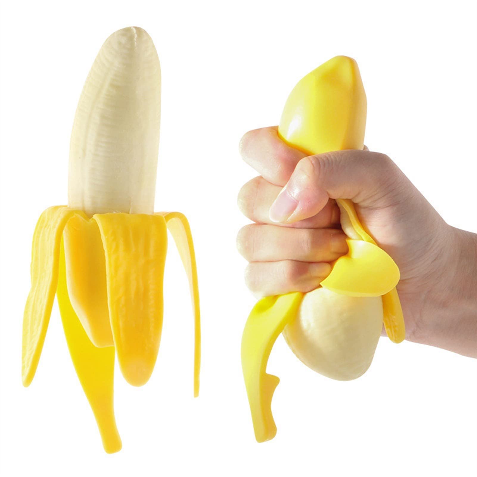 ELKeyko 16CM Banana Squishy Toys - Soft Stress Relief & Anti-Anxiety Squeeze Toy for Kids & Adults - Funny Novelty Gift for Office, Home, School (Color: 01) - Perfect for Relaxation, Fidgeting & Playtime