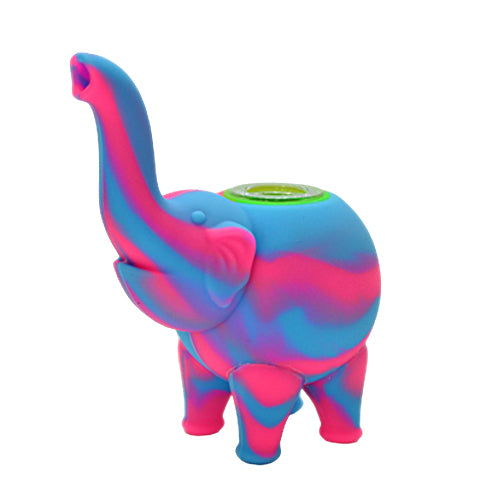 Premium Elephant-Shaped Silicone Bubbler Pipe for Smooth Smoking - Portable & Durable Water Pipe for Herbs, Tobacco - Perfect for Travel, Camping, and Outdoor Use