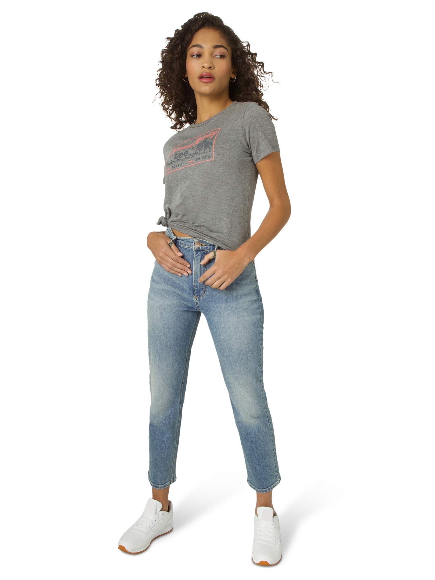 Lee Women's High Rise Straight Ankle Jean - Comfortable Stretch Denim Pants for Casual Wear & Everyday Outfits | Perfect for Work, Weekend & Travel