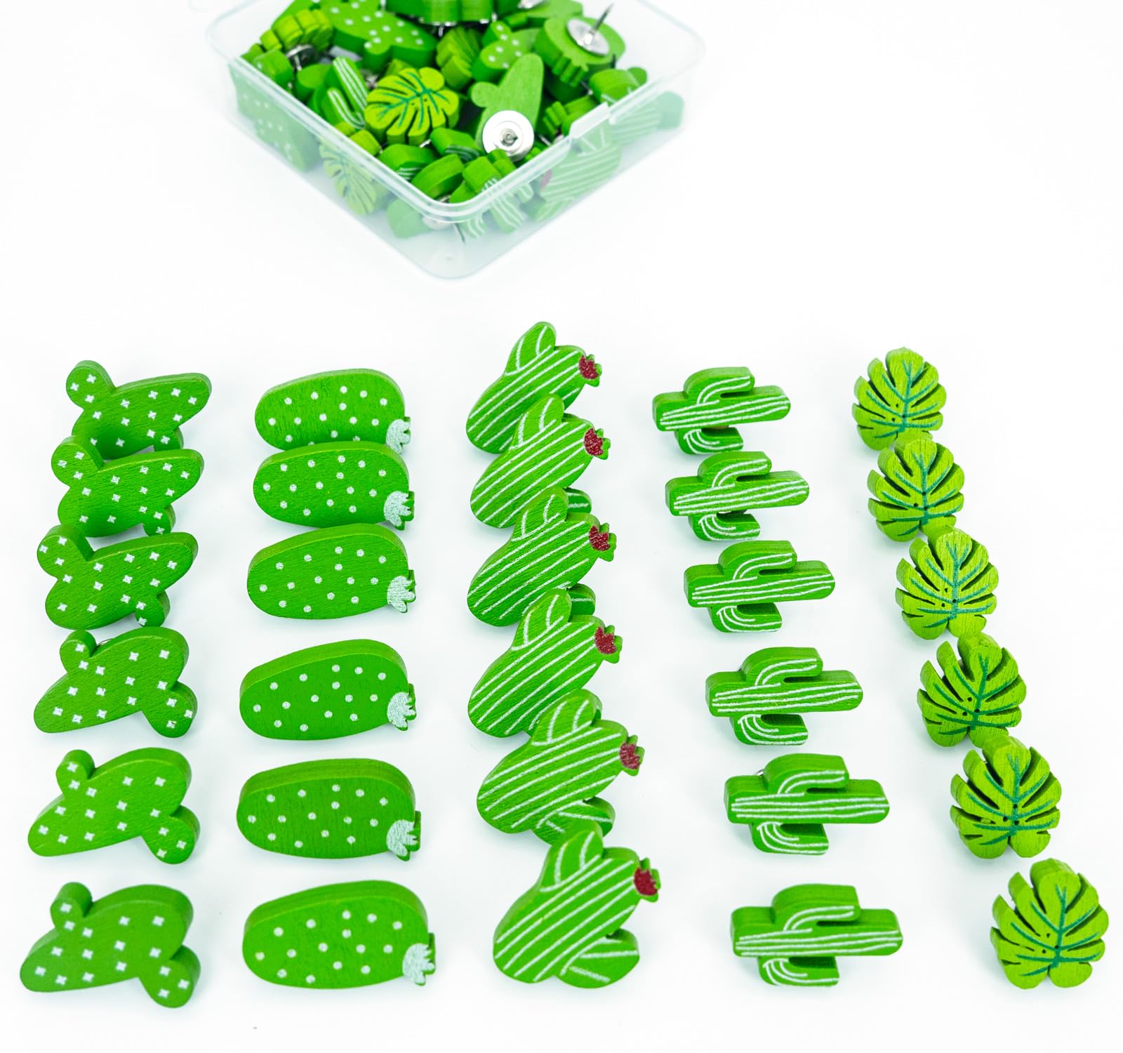 Decorative Push Pins for Cork Board - 30 Pcs Cute Thumb Tacks with Plant Design | Perfect for Office, Home, School Bulletin Boards & DIY Craft Projects
