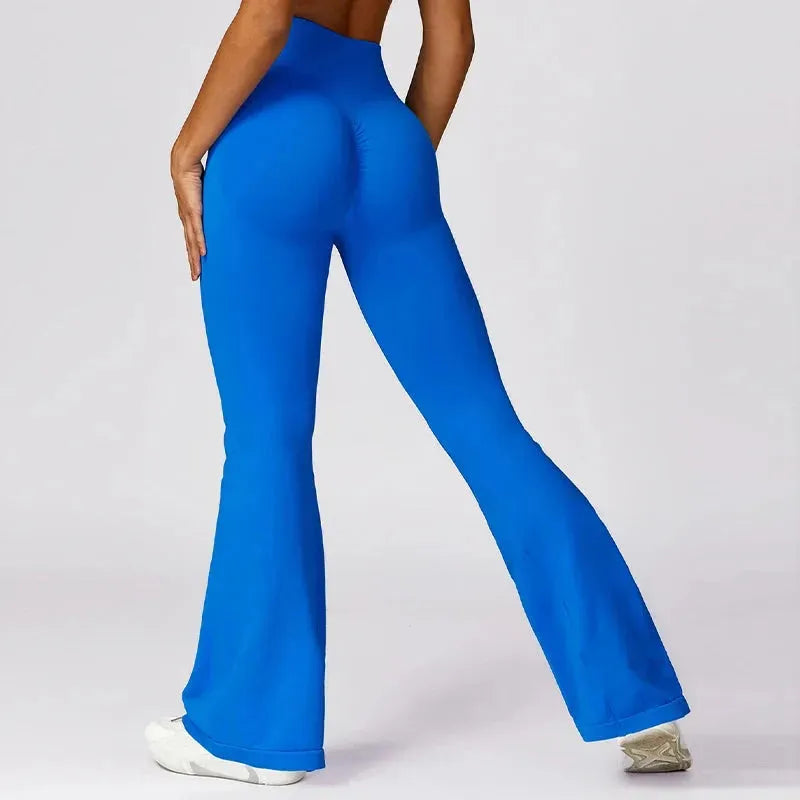 Seamless Flared Leggings for Women - High Waist Yoga Pants, Scrunch Butt Workout Leggings, Gym Dance Fitness Clothing | Perfect for Yoga, Pilates, Running & Casual Wear