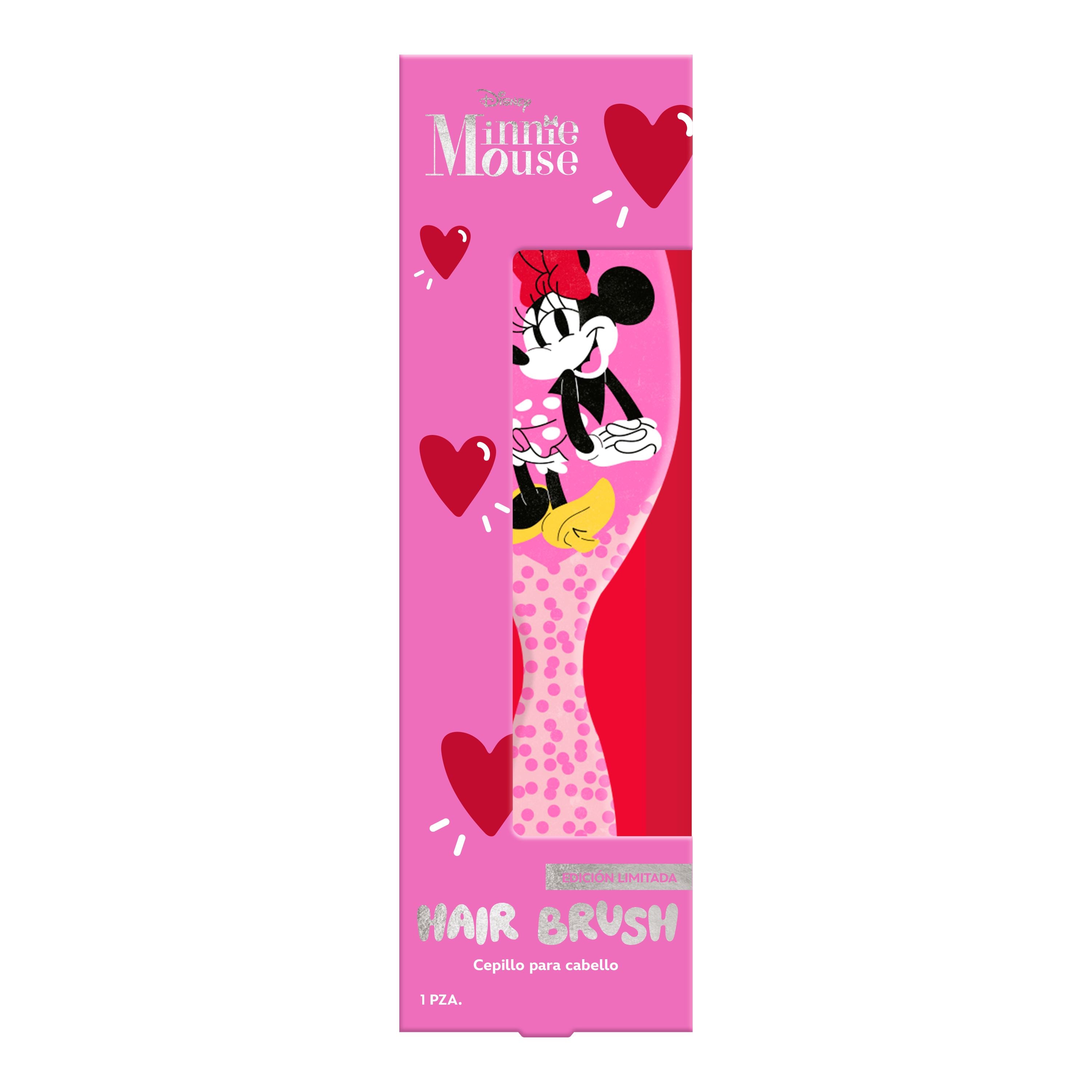 Minnie Mouse Hair Brush for Kids - Soft Bristles for Gentle Detangling - Perfect for Disney Fans, Travel & Daily Hair Care