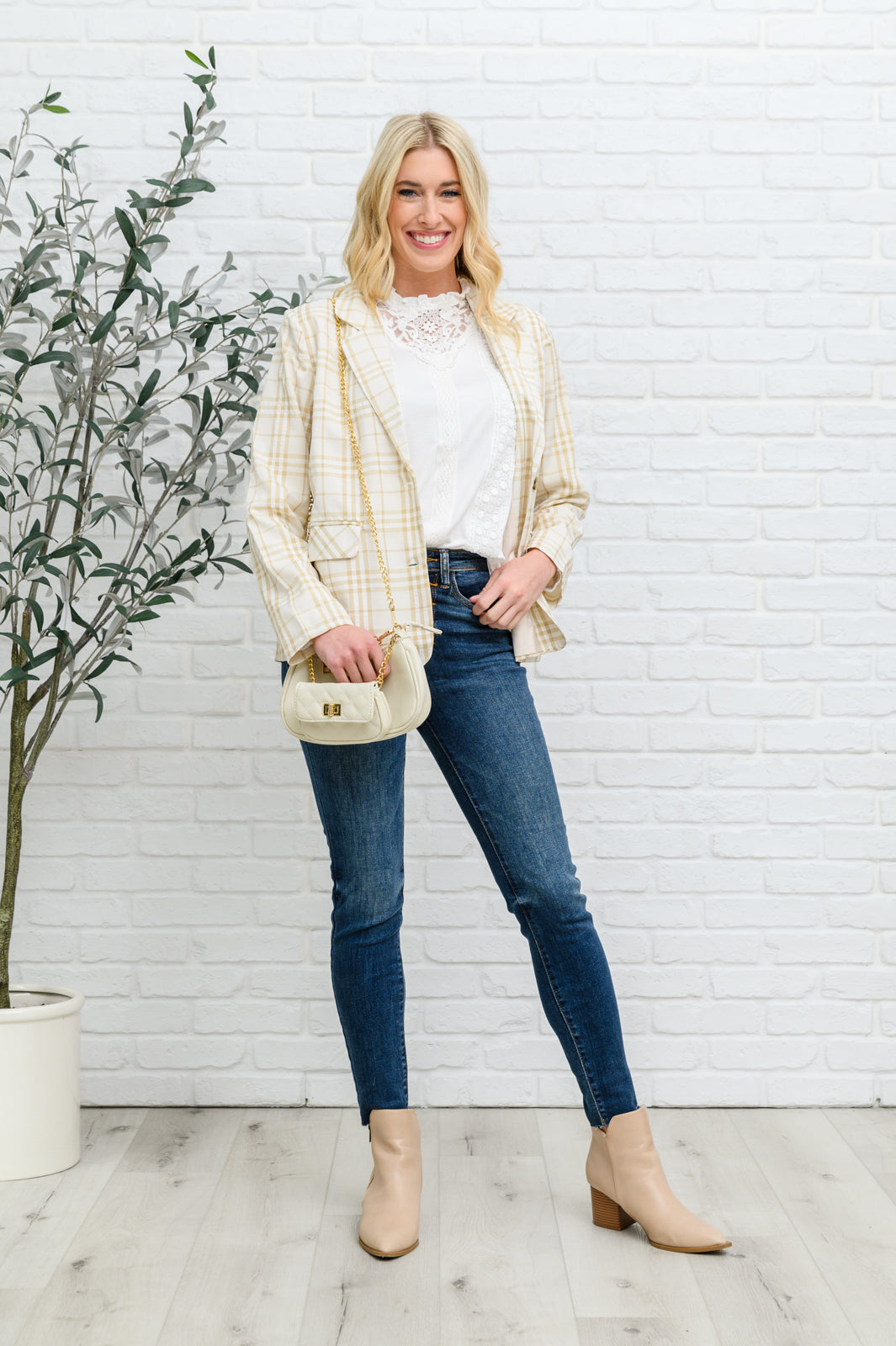 Picture This Top in Off White - Stylish Women's Blouse for Casual Wear, Office & Date Night Outfits