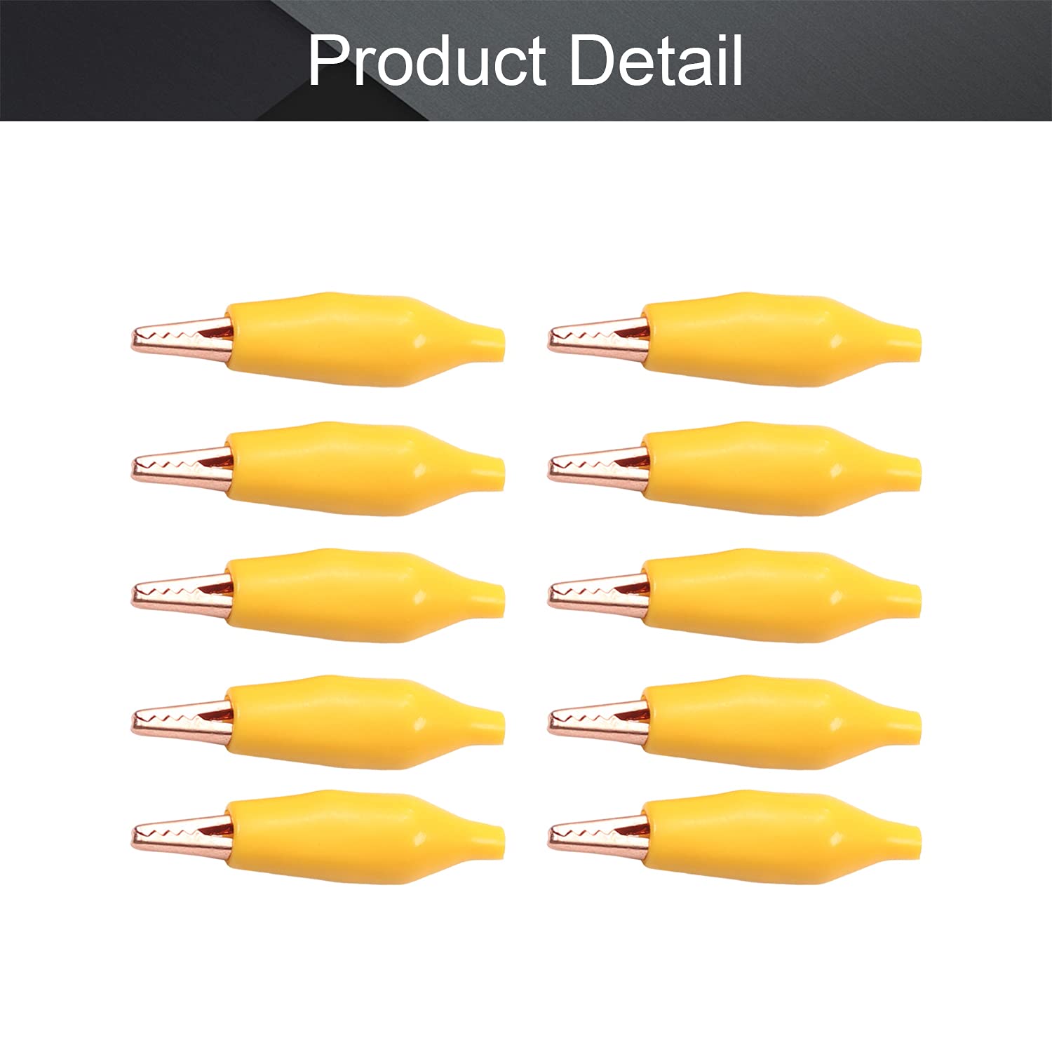 5A Alligator Clips - 10Pcs Insulated Test Clamps for Electrical Work & DIY Projects