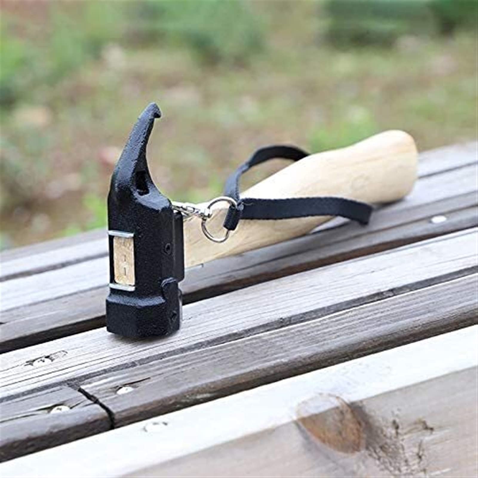 Outdoor Camping Hammer - Durable Copper Hammer with Wooden Handle for Tent Pegs, Tarp Nails & Outdoor Use - Perfect for Camping, Hiking & Backyard Setup