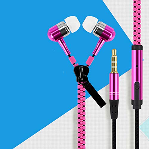 Premium Wired Earphones with Built-in Mic - Stereo Sound & Noise Canceling Headphones for Running, Gym, Sports - Comfortable Secure Fit (Rose Gold) | Ideal for Workouts, Commuting & Online Meetings