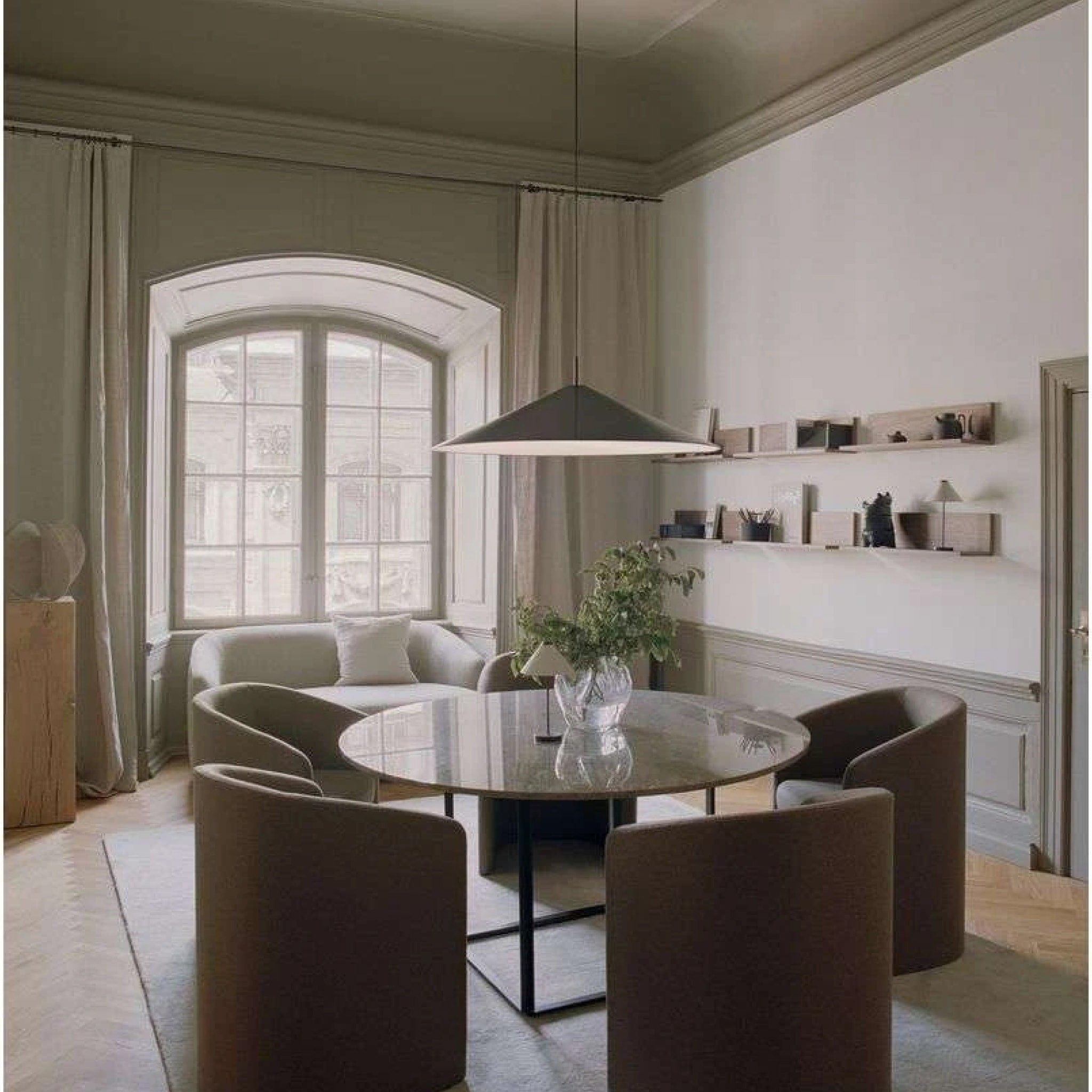PRE ORDER - Brolly Pendant Light Fixture, 35.4 Inch Aluminum Ceiling Lamp, Modern Anodized Aluminum Pendant Lighting for Dining Room, Kitchen, Living Room