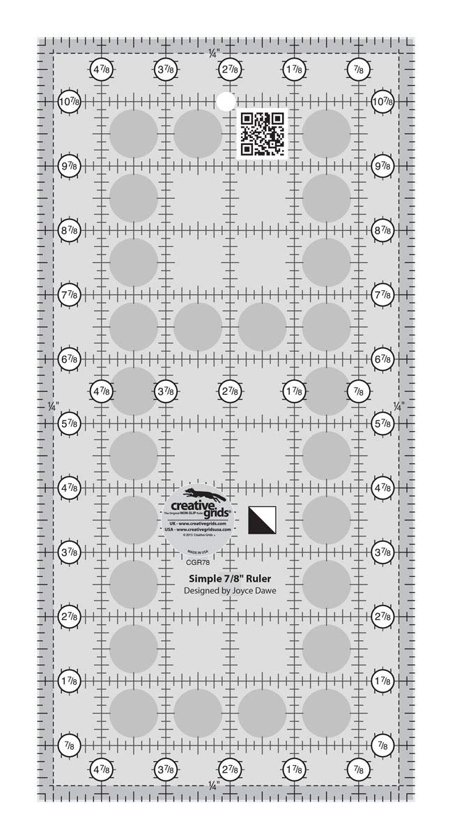 Creative Grids Simple 7/8 Triangle Maker Quilt Ruler - Precision Quilting Tool for Patchwork, DIY Sewing & Fabric Crafts - Perfect for Quilters, Sewing Enthusiasts & Craft Projects