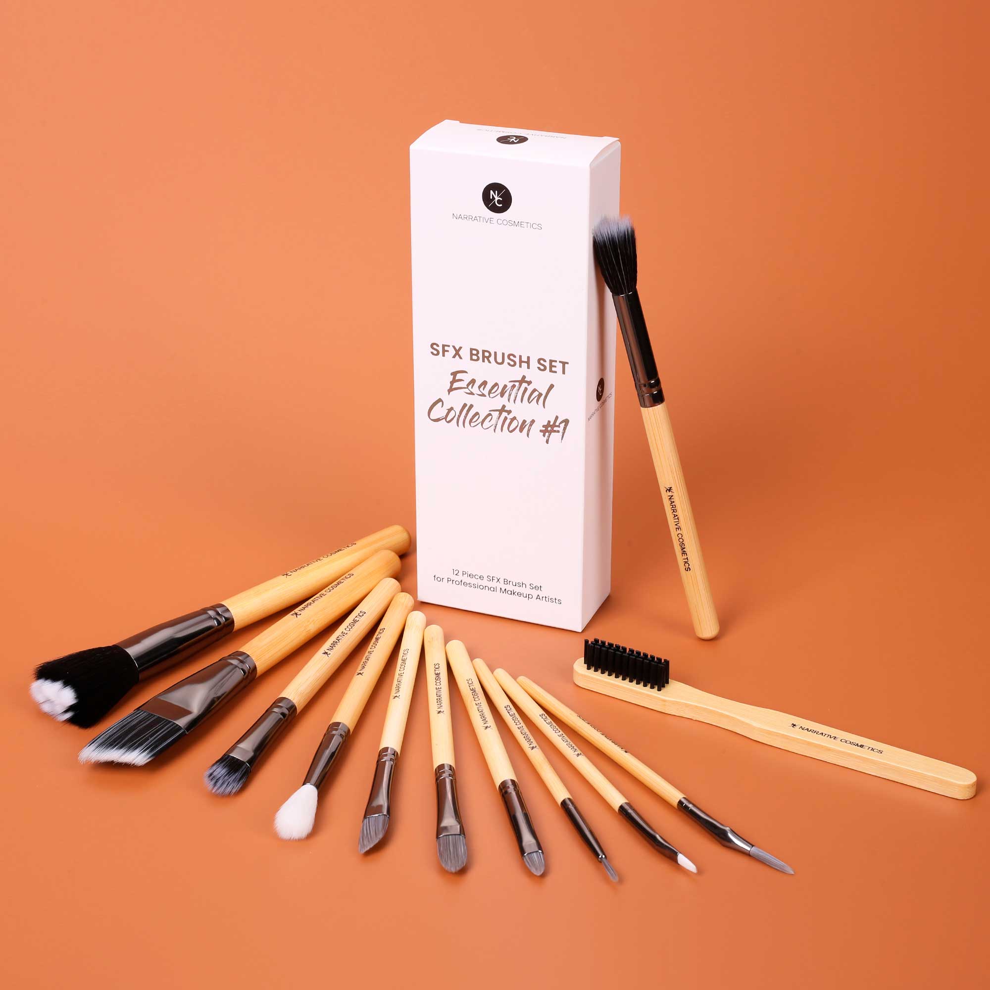 Professional SFX Makeup Brush Set for Special Effects Artists - Film, Theater & Halloween Makeup Kit - Essential Tools for Horror, Cosplay & Fantasy Character Creation