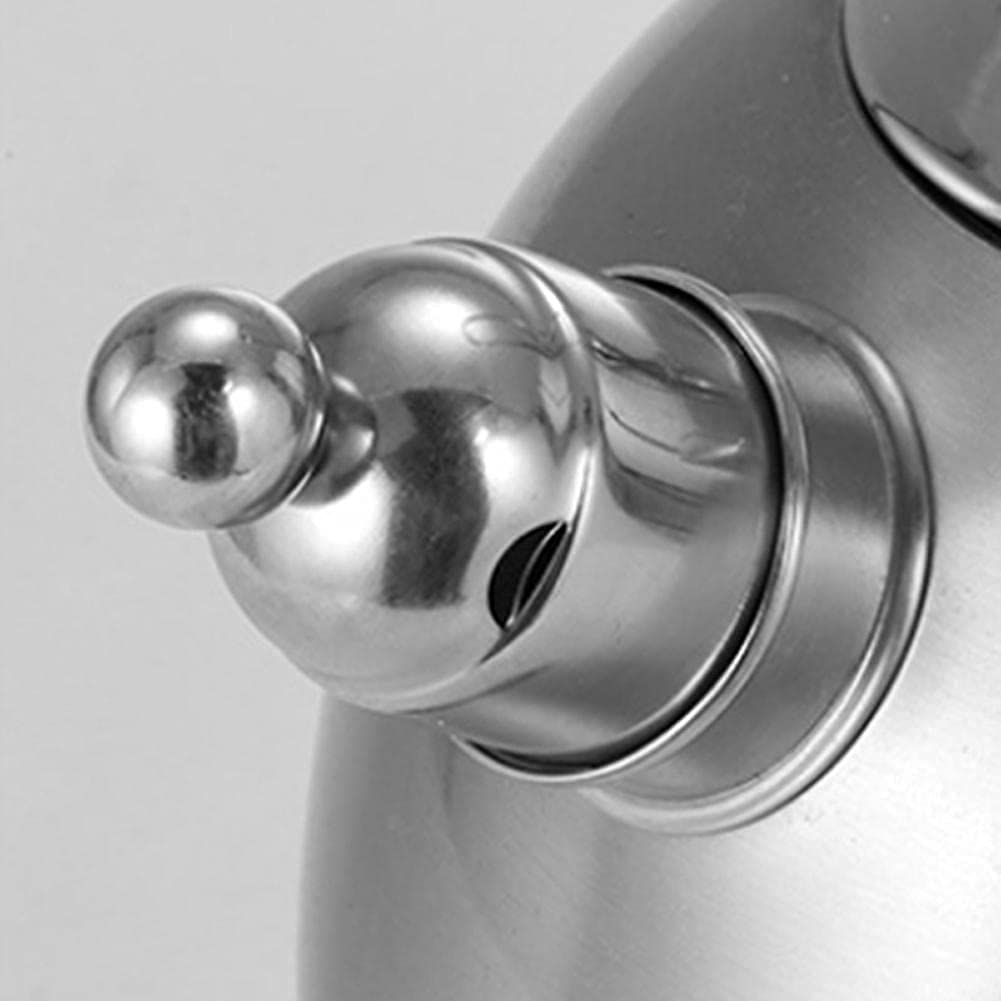 Premium Stainless Steel Whistling Tea Kettle - 2.3L Heavy Duty Stovetop Kettle for Gas & Induction Cooktops - Silver Whistle Teapot for Perfect Tea Brewing | Ideal for Home Kitchen, Camping & Office Use