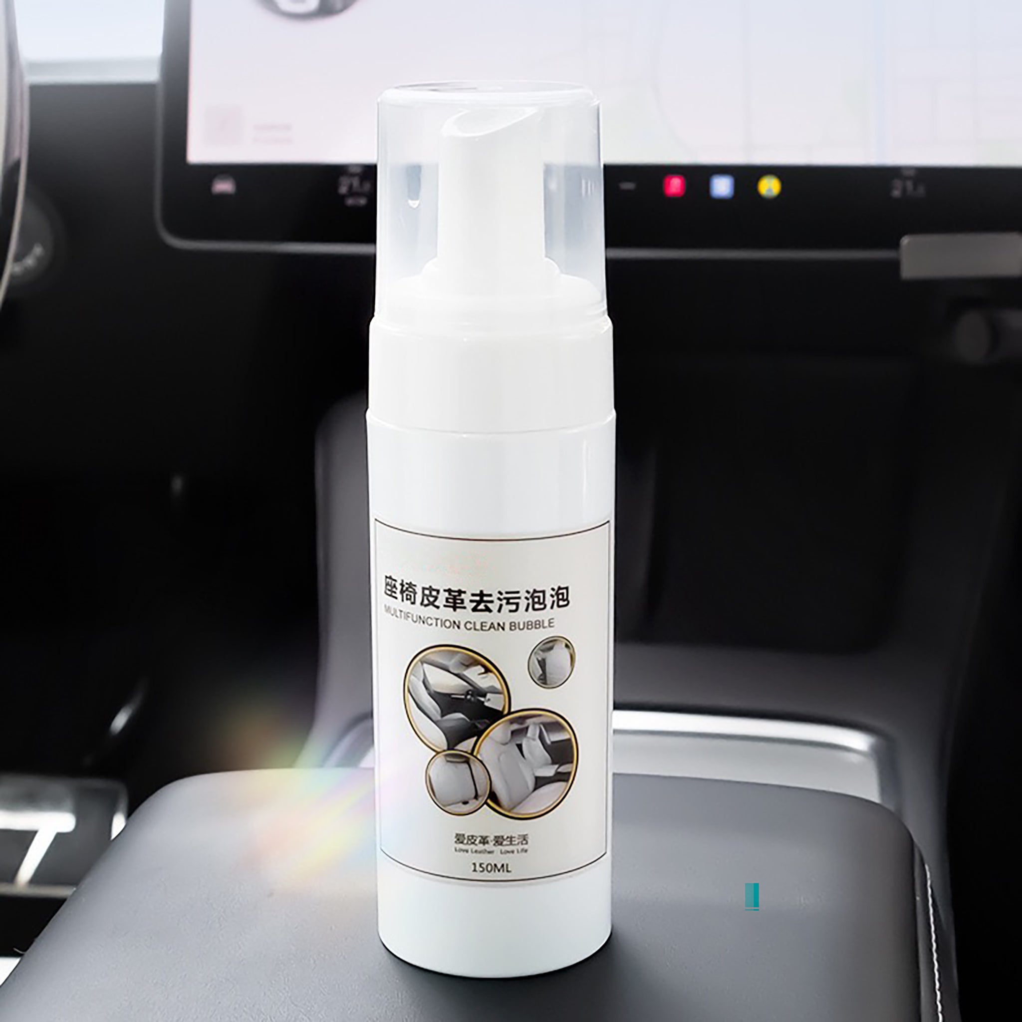 Premium Eco-Friendly Tesla Interior & Leather Seat Cleaner - Safe for All Car Surfaces | Ideal for Tesla Model S, 3, X, Y | Gentle Cleaning & UV Protection | Perfect for Daily Use & Long Road Trips