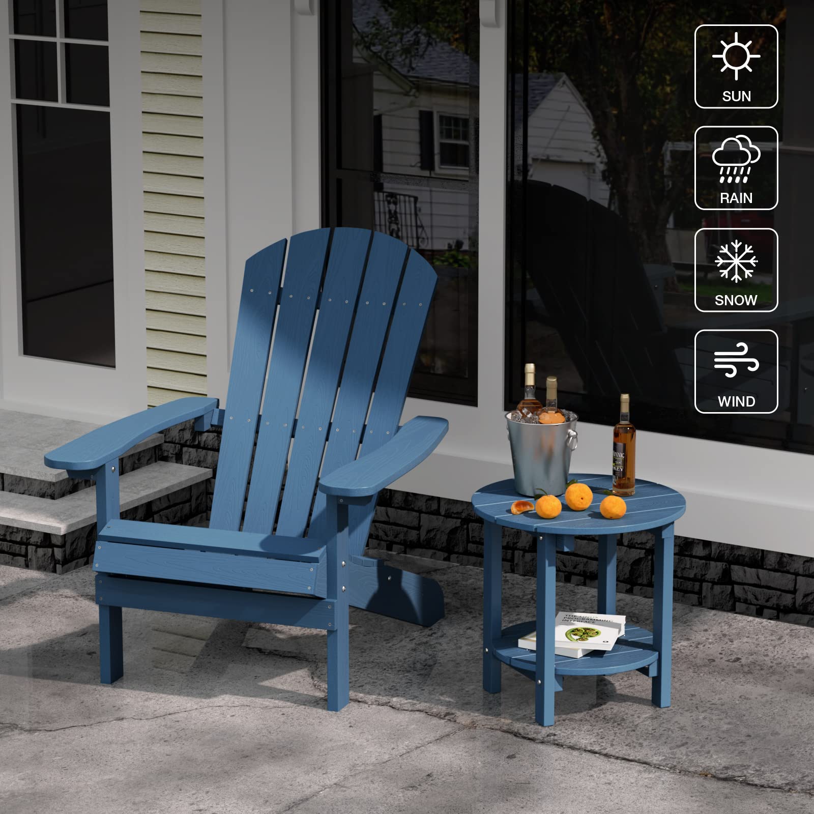 YEFU Adirondack Side Table Set of 2 - 18