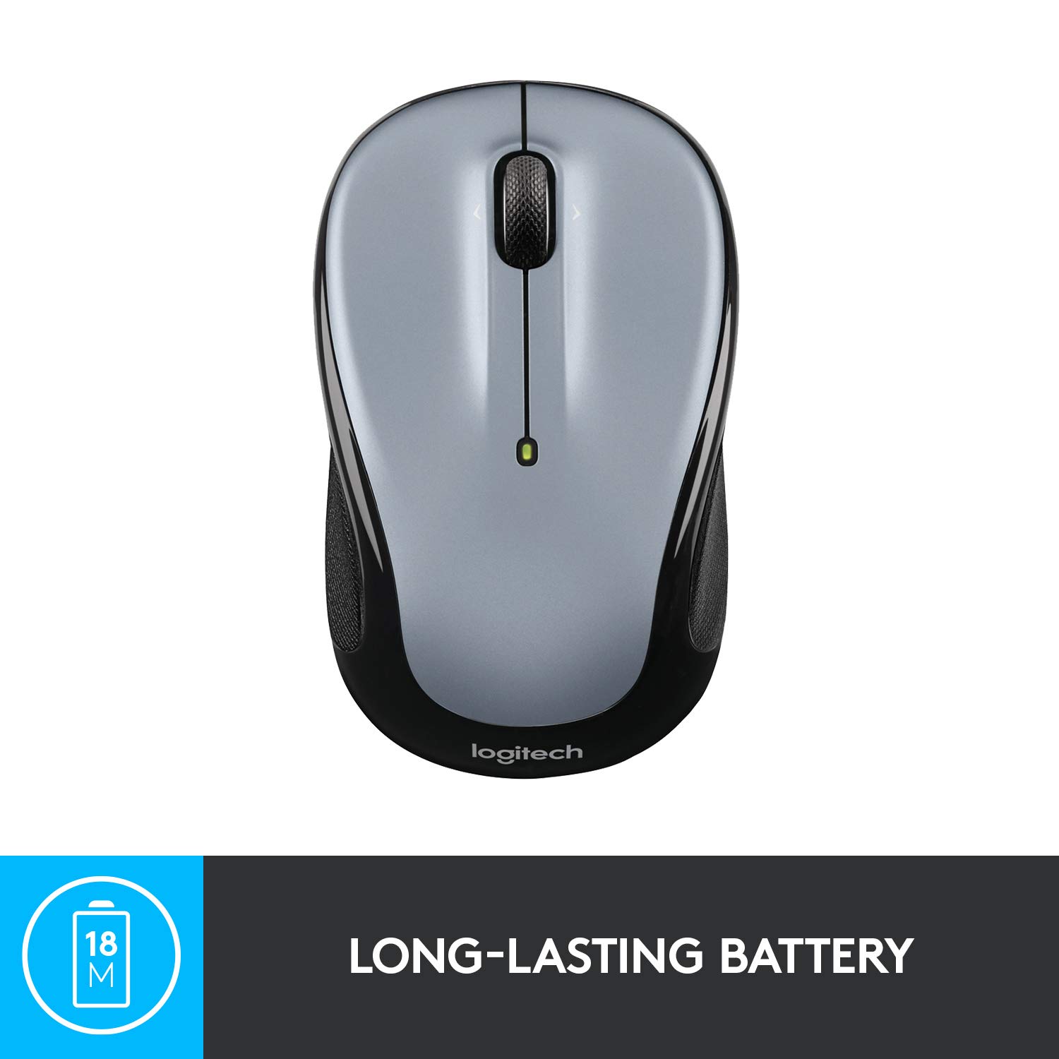 Logitech M325 Wireless Mouse with Smooth Scrolling for Web Browsing - Light Silver - Perfect for Office, Home & Travel Use