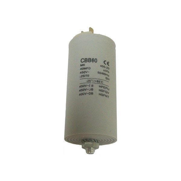 110V 40µF Motor Start Capacitor for HVAC, Compressors & Pumps - Heavy Duty Replacement Part for Air Conditioners, Refrigerators & Power Tools