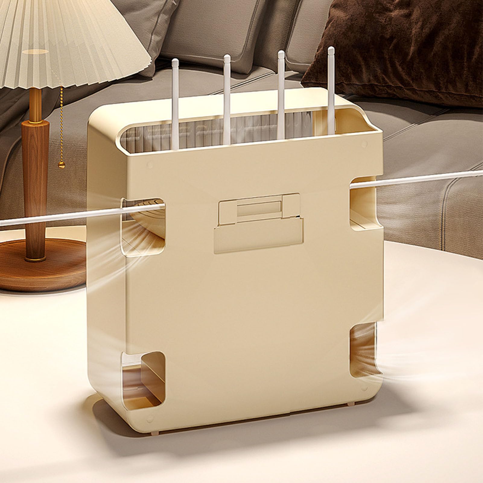Jerliflyer Wall Mounted Router Storage Box - Large Wireless Router Organizer with Cable Management for Office & Home Network Setup | Perfect for Hiding Modems, Routers & Cables in Living Room, Bedroom or Workspace