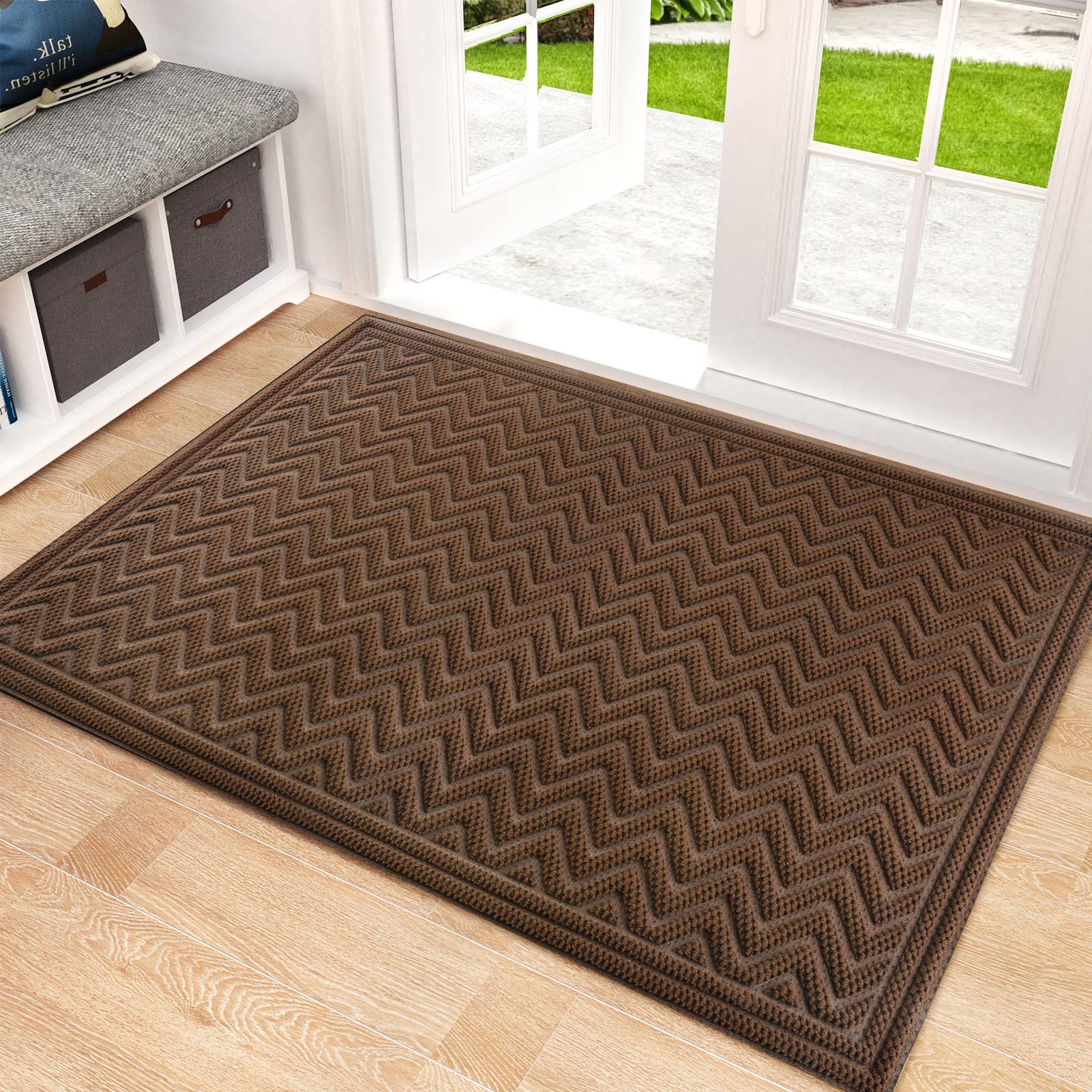 Premium Non-Slip Welcome Mat for Front Door - 61.5