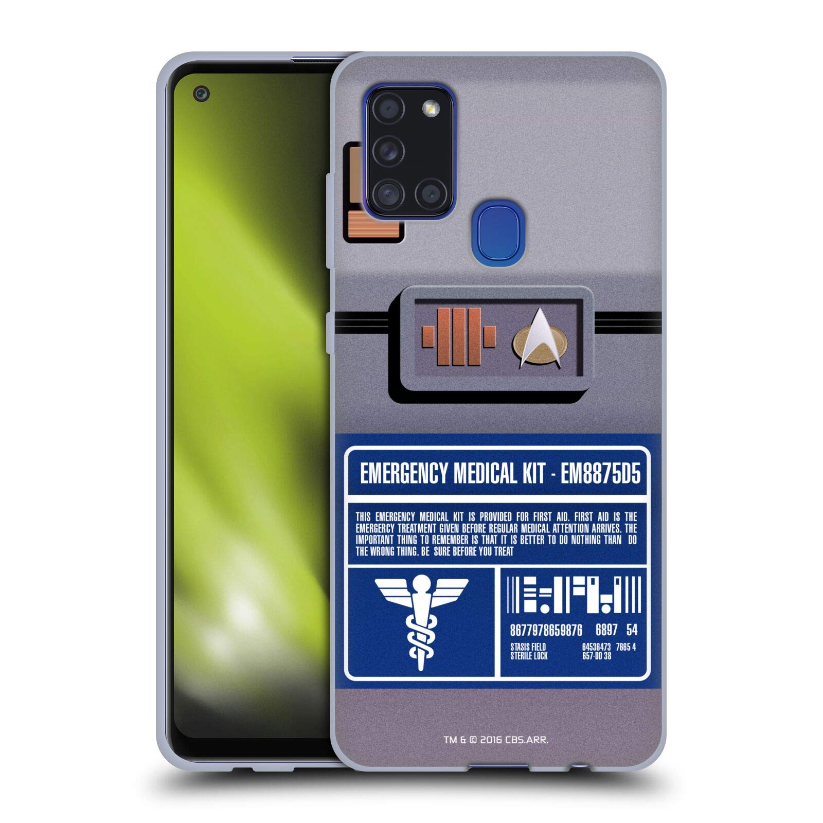 Official Star Trek Medical Kit Soft Gel Case for Samsung Galaxy A21s (2020) - TNG Themed Protective Cover | Perfect for Trekkies, Sci-Fi Fans & Galaxy A21s Users
