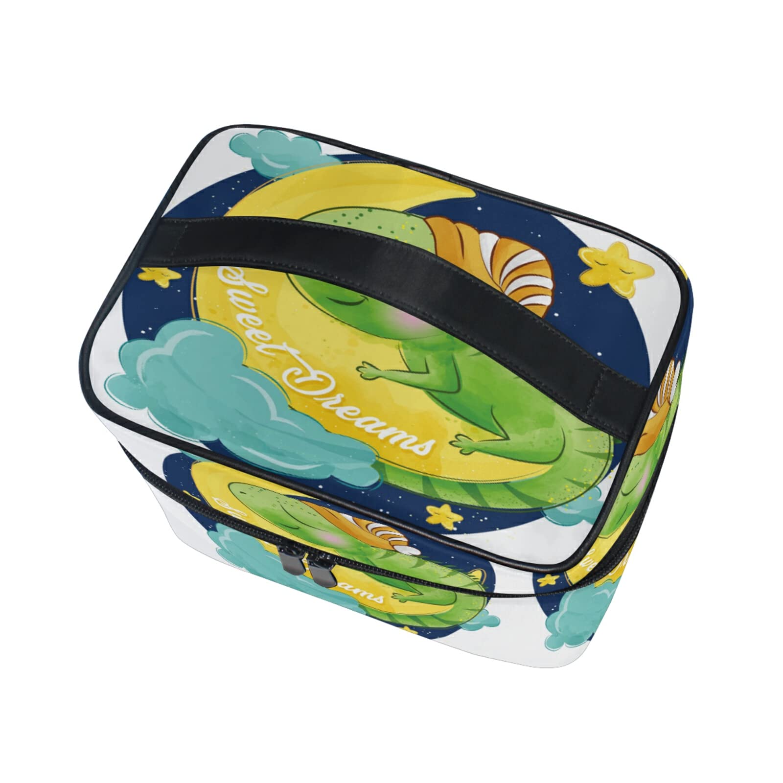Stylish Baby Iguana Lizard Print Makeup Bag for Women - Waterproof Cosmetic & Toiletry Travel Organizer - Perfect for Travel, Gym, and Daily Use