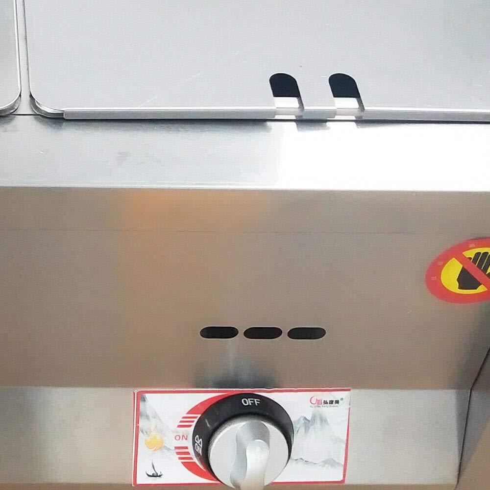 12L Commercial Stainless Steel Dual Tank Gas Deep Fryer - High Capacity Professional Countertop Frying Machine for Restaurants, Fast Food Shops & Supermarkets - Perfect for French Fries, Chicken Wings & Seafood Cooking