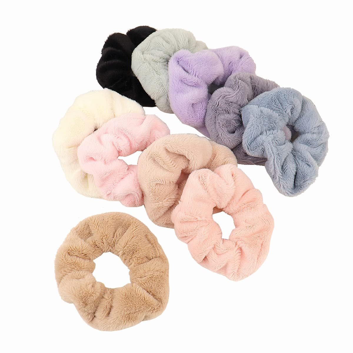 5 Pack Ultra Soft Microfiber Hair Towel Scrunchie for Women & Girls - Large Hair Scrunchies for Thick Hair - Quick Dry Hair Towel Wrap - Perfect for Post Shower, Gym, Swimming & Travel Use