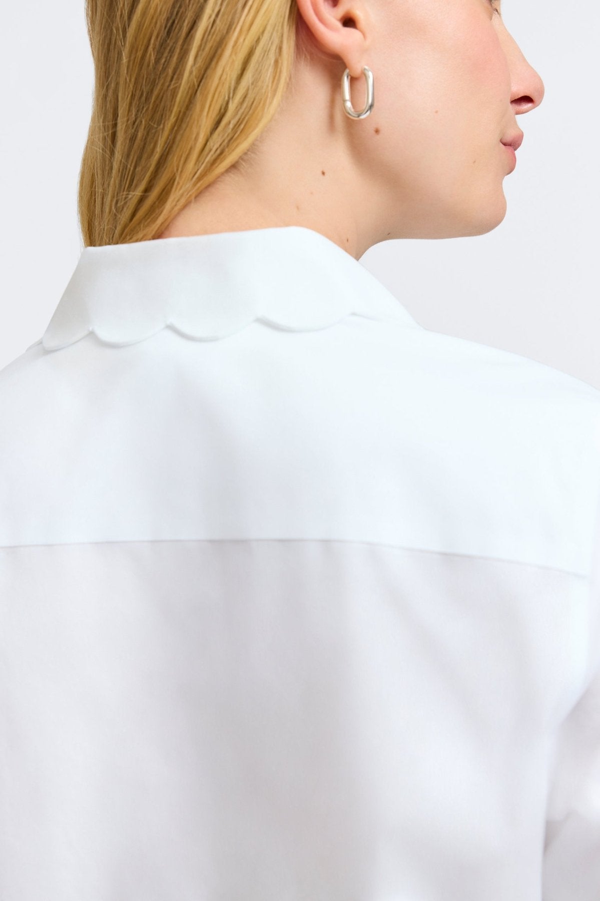 Gwen No Iron Pinpoint 3/4 Sleeve Wrinkle-Free Dress Shirt for Women | Office Wear & Business Casual Attire