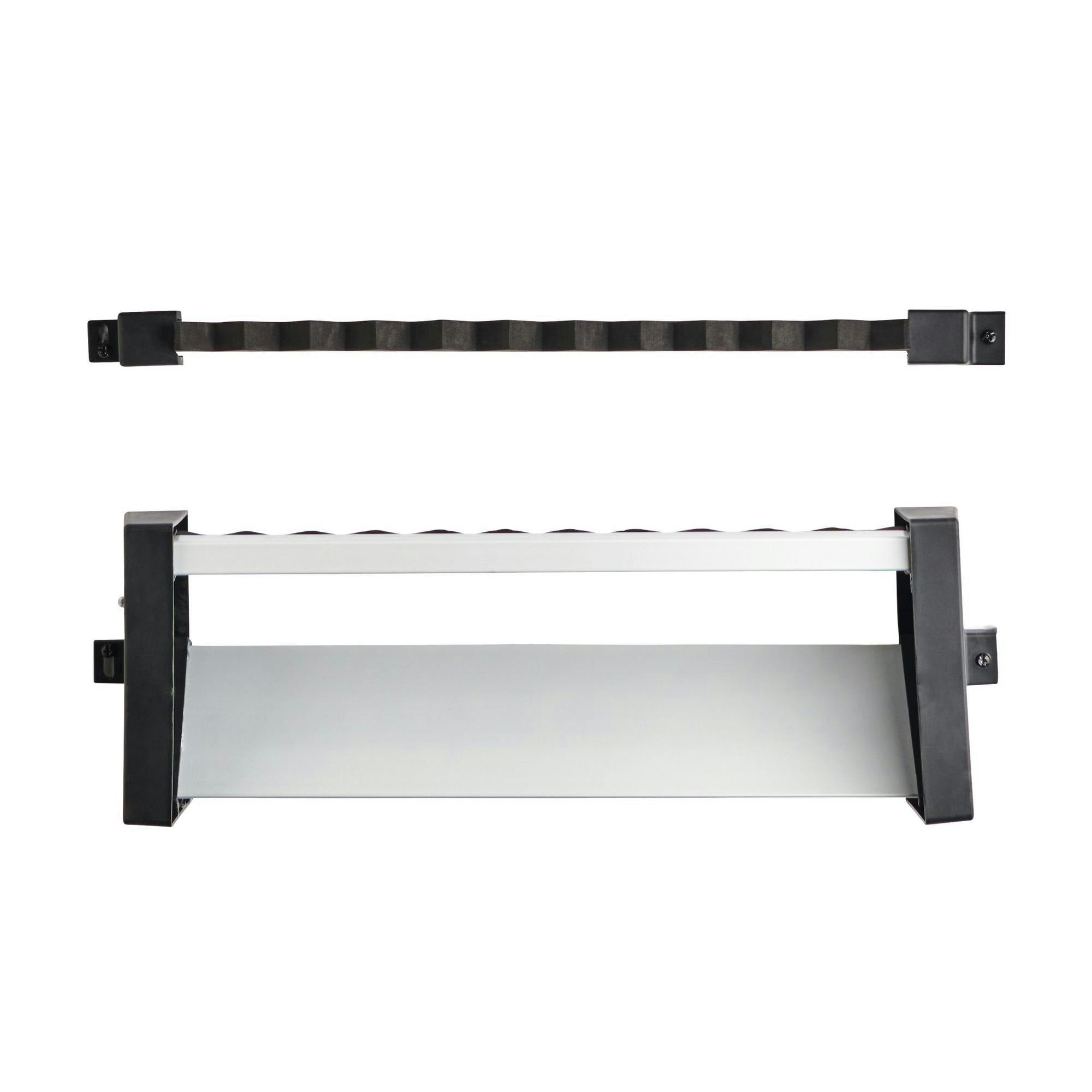 Abu Garcia Vertical 11 Fishing Rod Holder - Wall Mounted Rod Storage Organizer for Fishing Rods & Poles - Perfect for Garage, Boat, or Tackle Shop Organization