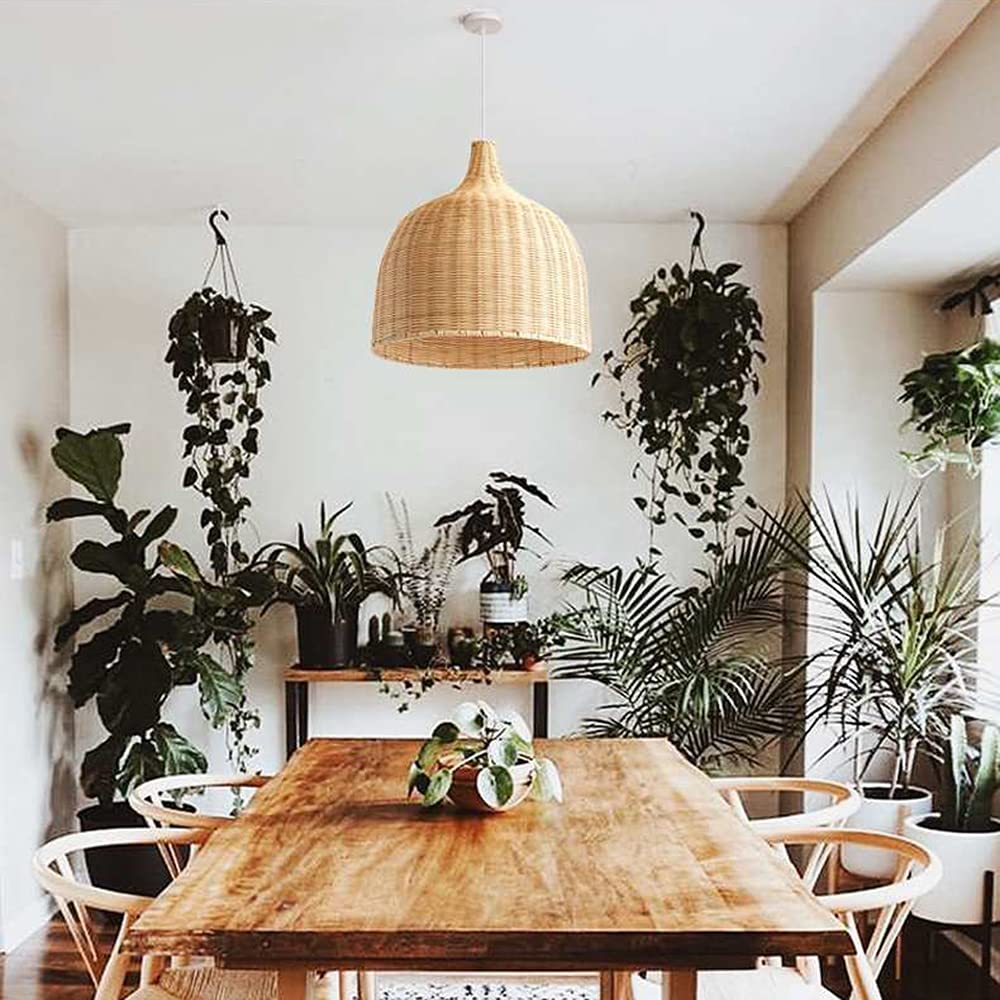 KWOKING Natural Bamboo Pendant Light - 13.7