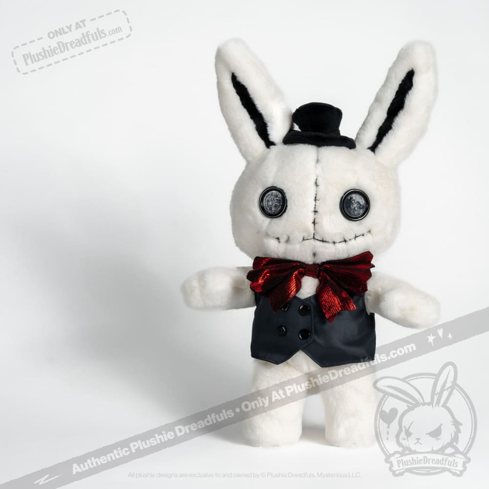 Victorian McGee's White Rabbit Plush Toy - Soft & Cuddly Stuffed Animal for Kids, Collectors & Home Decor | Perfect for Nursery, Gifts & Themed Parties