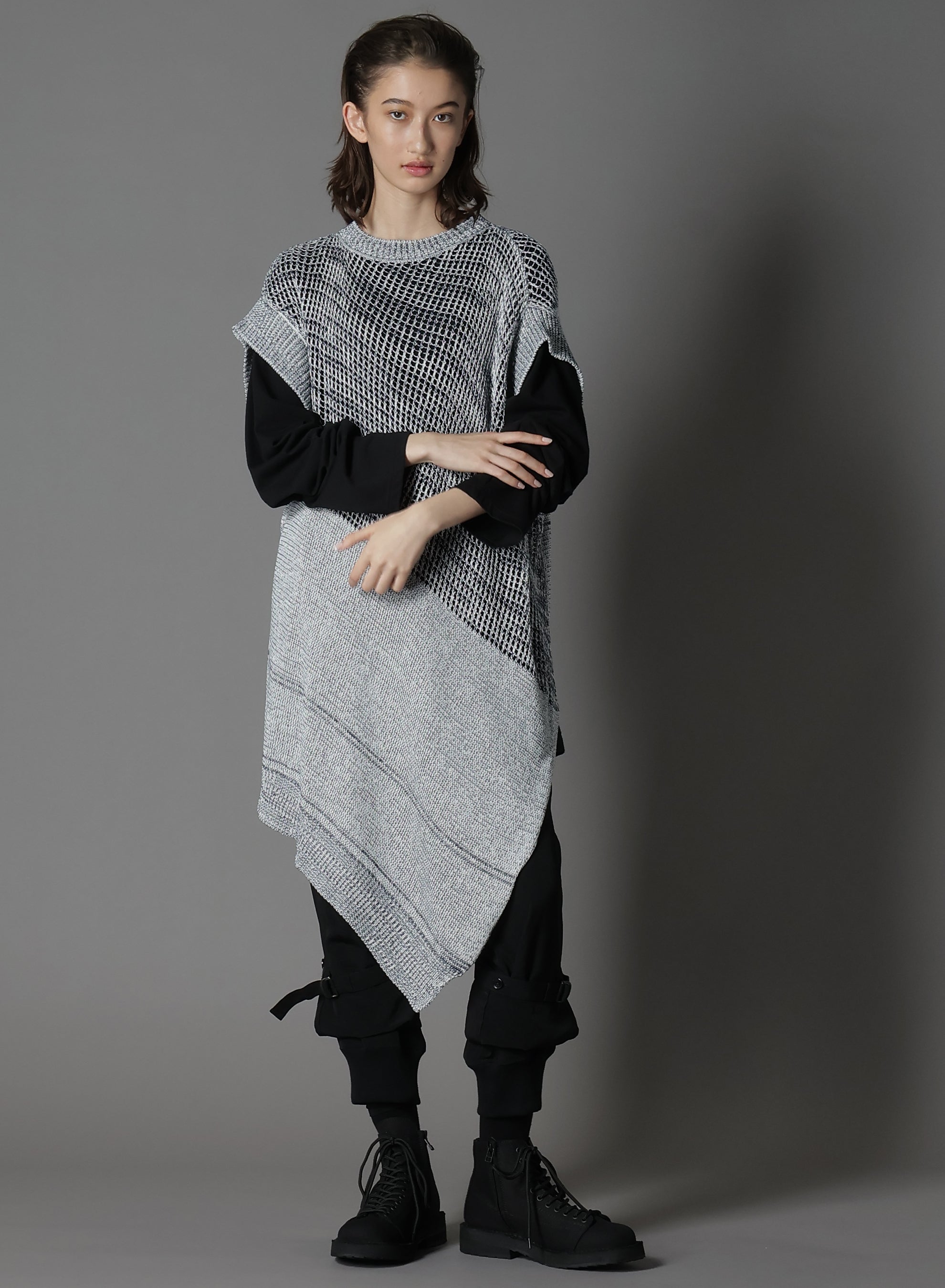 Code Yarn Mesh Long Knit Vest for Women - Lightweight Open Front Cardigan, Boho Chic Lace-Up Layering Piece - Perfect for Spring & Fall Outfits, Casual & Office Wear