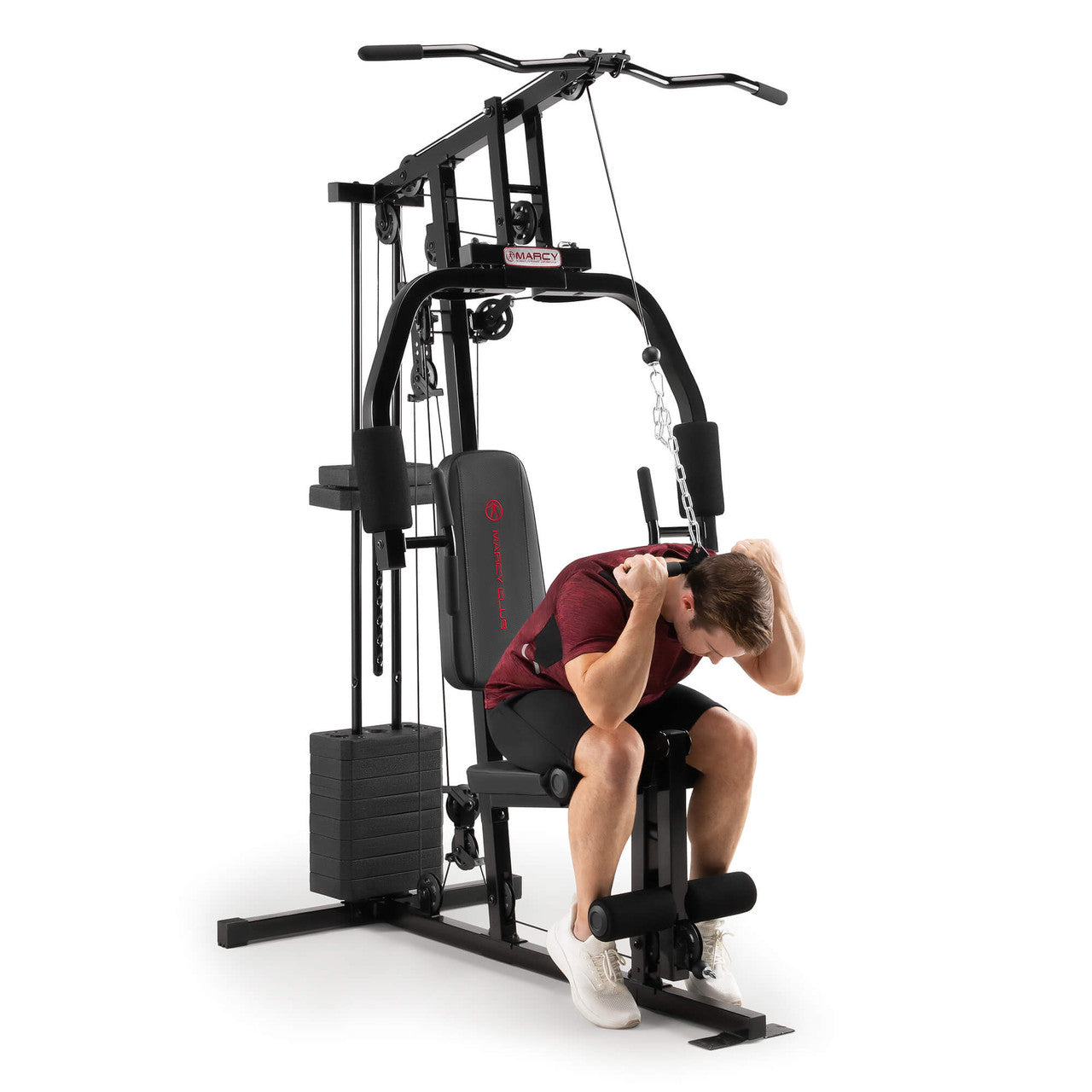 Marcy 100lb Stack Home Gym System - MKM-81030 Strength Training Equipment for Full Body Workout | Perfect for Home Fitness, Weight Loss & Muscle Building