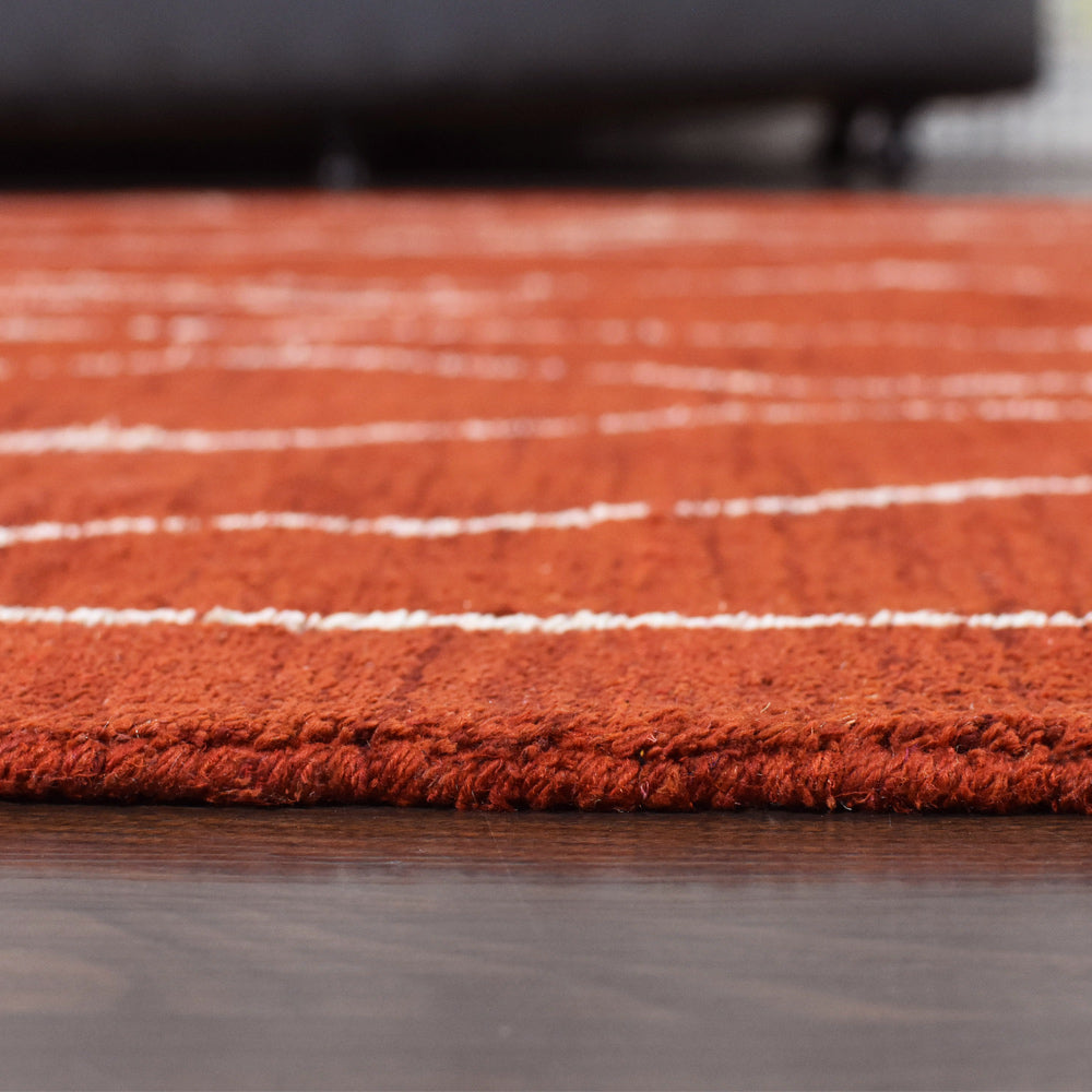 Handmade Infinity Hand Knotted Rug - Premium Wool Area Rug for Living Room, Bedroom, Dining Room - Soft & Durable Home Decor