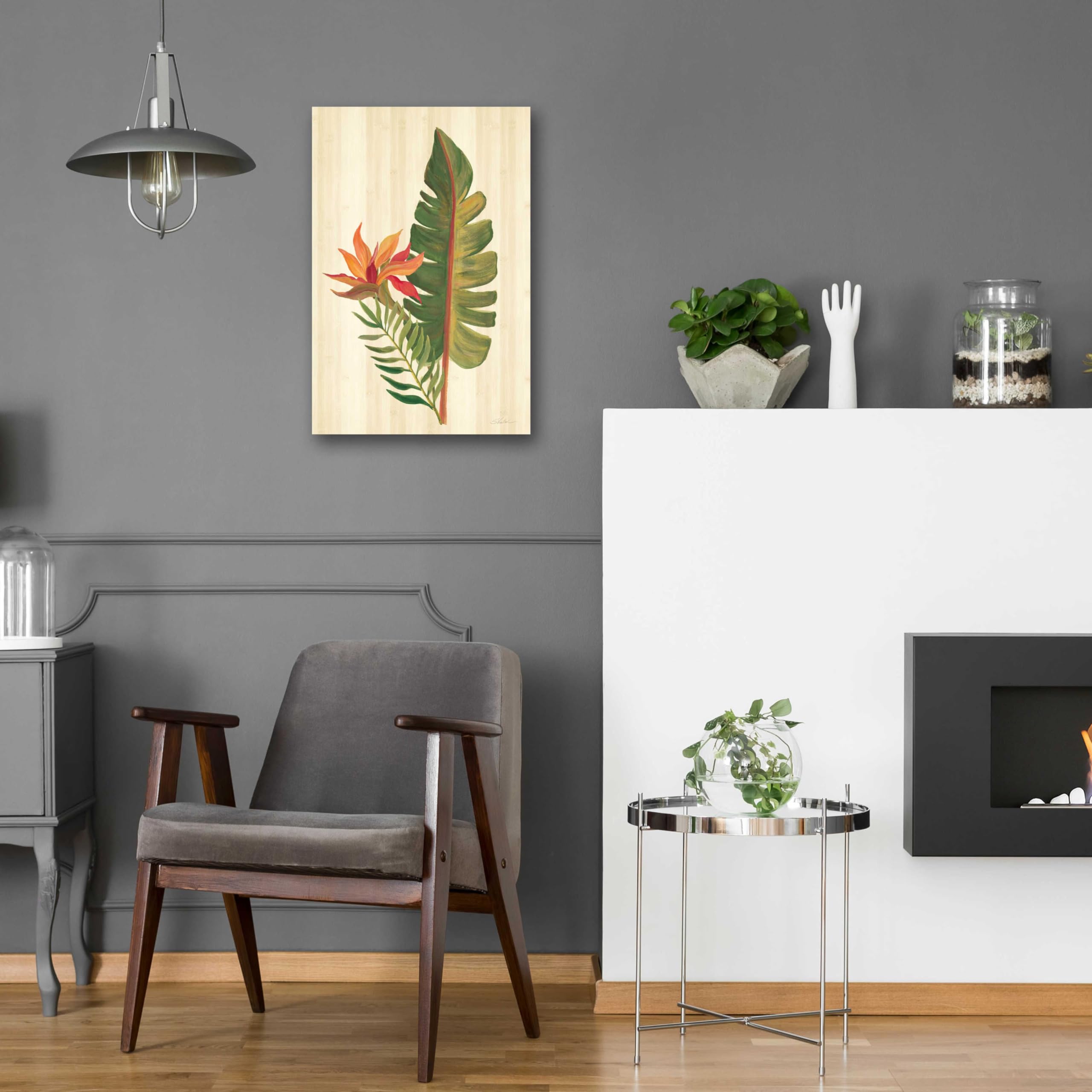 Silvia Vassileva Tropical Garden VI Acrylic Glass Wall Art - 16x24 Inches Modern Home Decor, Perfect for Living Room, Bedroom & Office