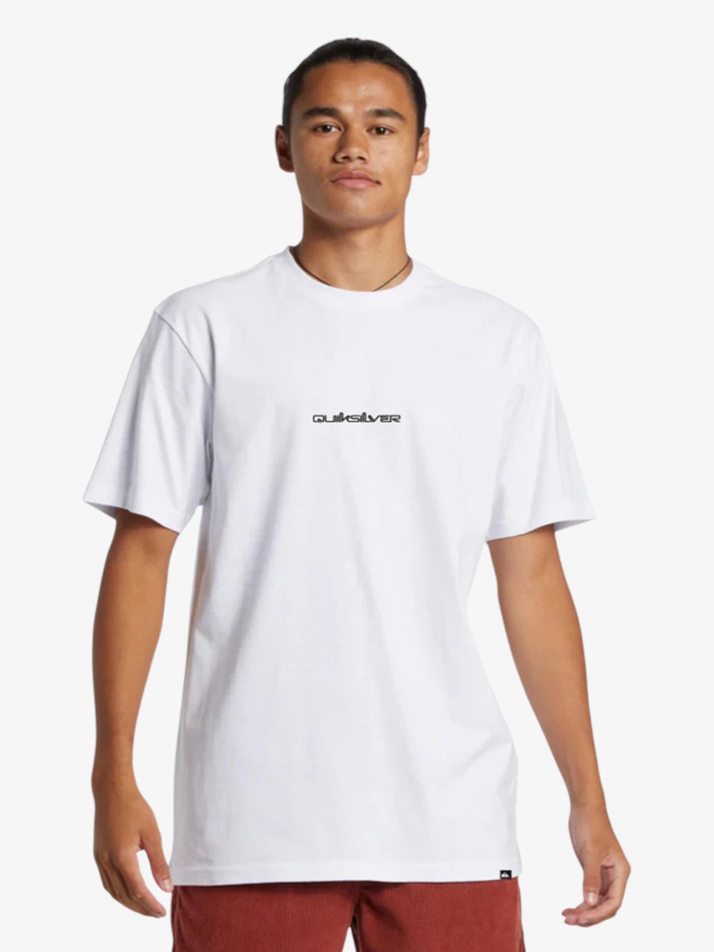 Quiksilver Qs Omni Logo DNA Beige T-Shirt for Men - Comfortable Casual Wear for Surfing, Beach & Everyday Outfits