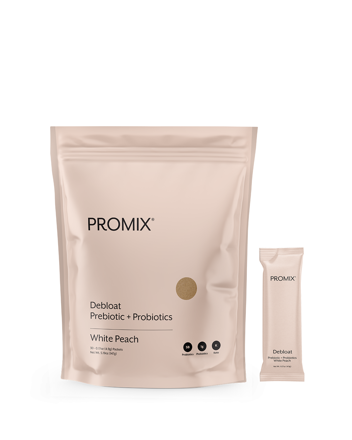 White Peach Debloat Supplement - Prebiotic + Probiotic for Gut Health & Digestion | Supports Bloating Relief & Gut Flora Balance | Perfect for Post-Meal Comfort & Wellness Routine