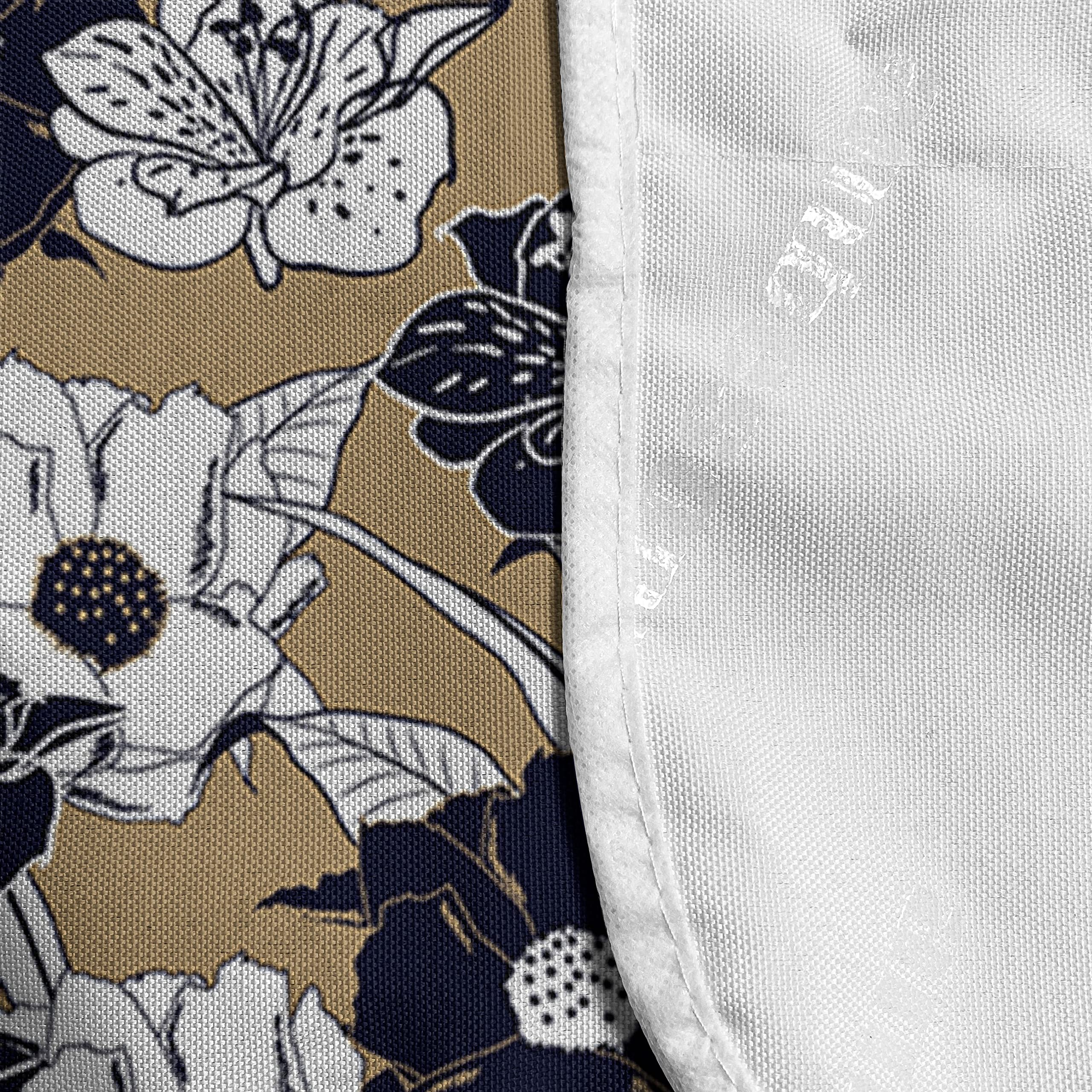 Ambesonne Floral Microwave Cover - Hand-Painted Blooming Flowers Design, Waterproof Kitchen Organizer with Pockets, 36