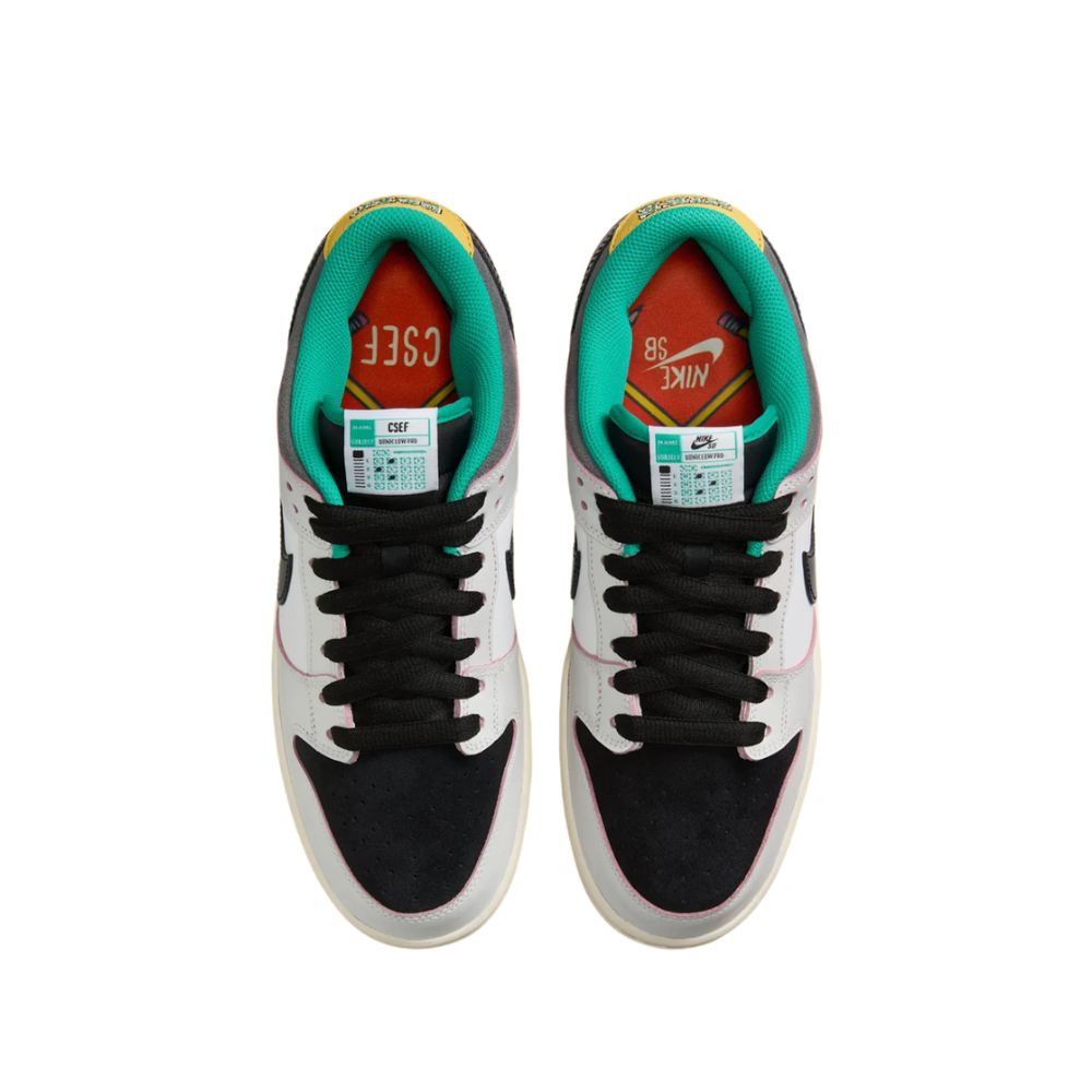Nike SB Dunk Low CSEF Summit White Black Iron Grey Clear Emerald Bucktan - Men's Skateboarding Shoes for Street Style & Casual Wear