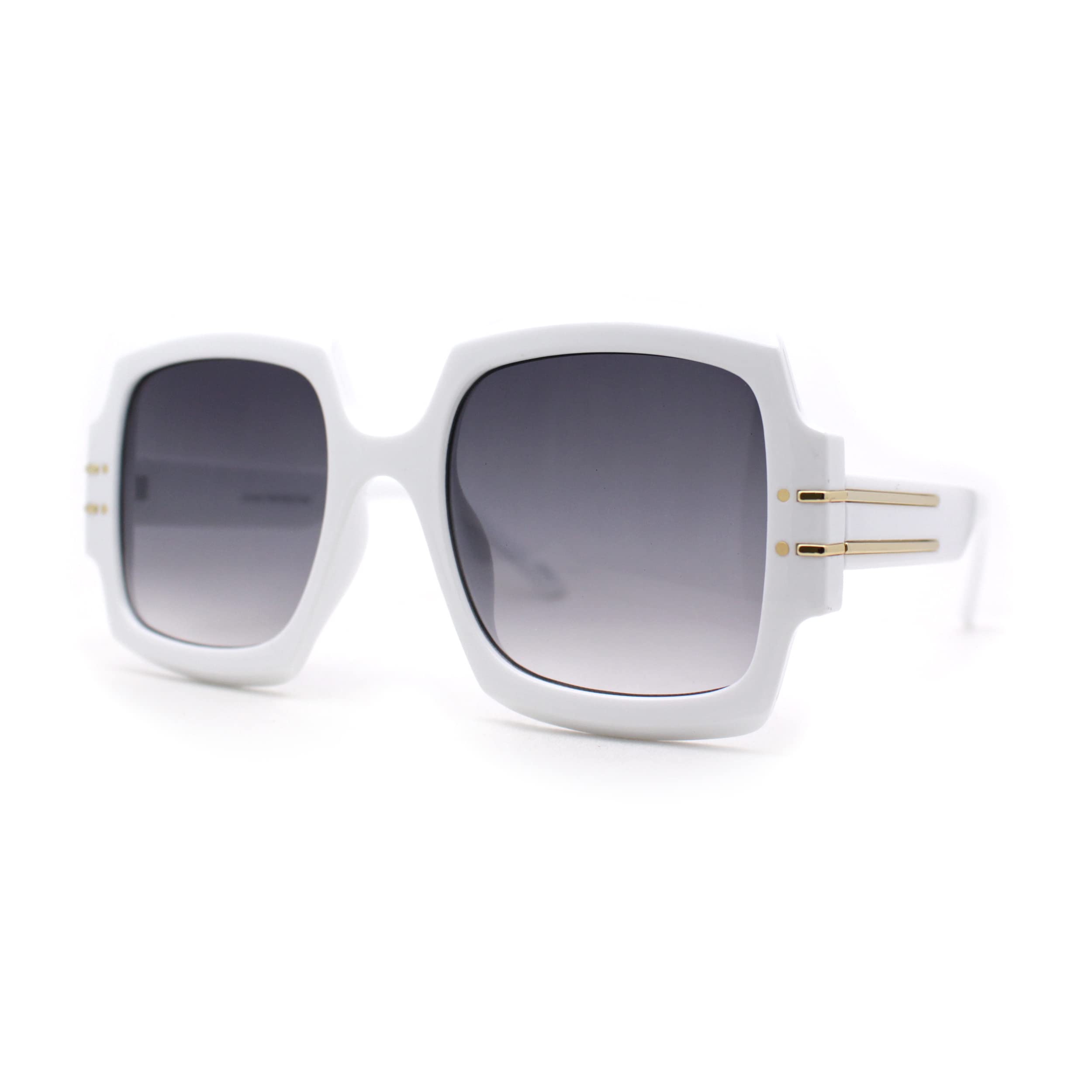 Retro Hip Hop Sunglasses for Men & Women - Thick Plastic Rectangular Frame - Vintage Style UV Protection Shades for Streetwear, Music Festivals & Summer Outfits