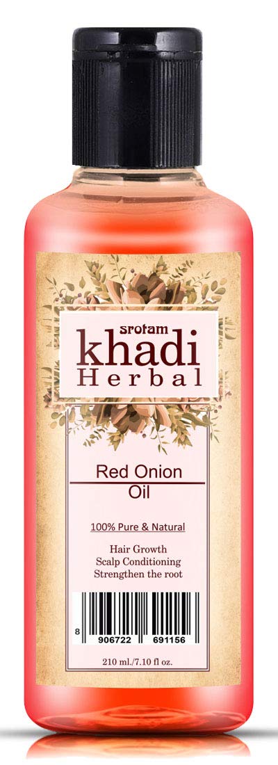 Organic Red Onion Hair Oil for Hair Growth & Hair Loss Prevention - Natural Treatment for Men & Women (210ml) - Promotes Thicker, Healthier Hair for Daily Care & Scalp Nourishment