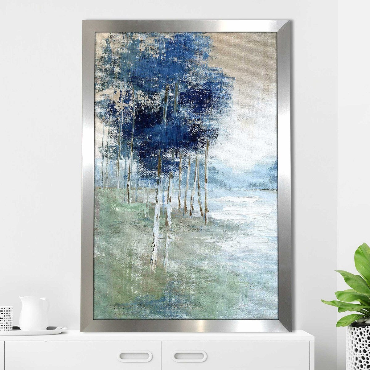 Birch River II Vertical Acrylic Print by Nan Print - Modern Wall Art for Living Room, Bedroom & Office Decor