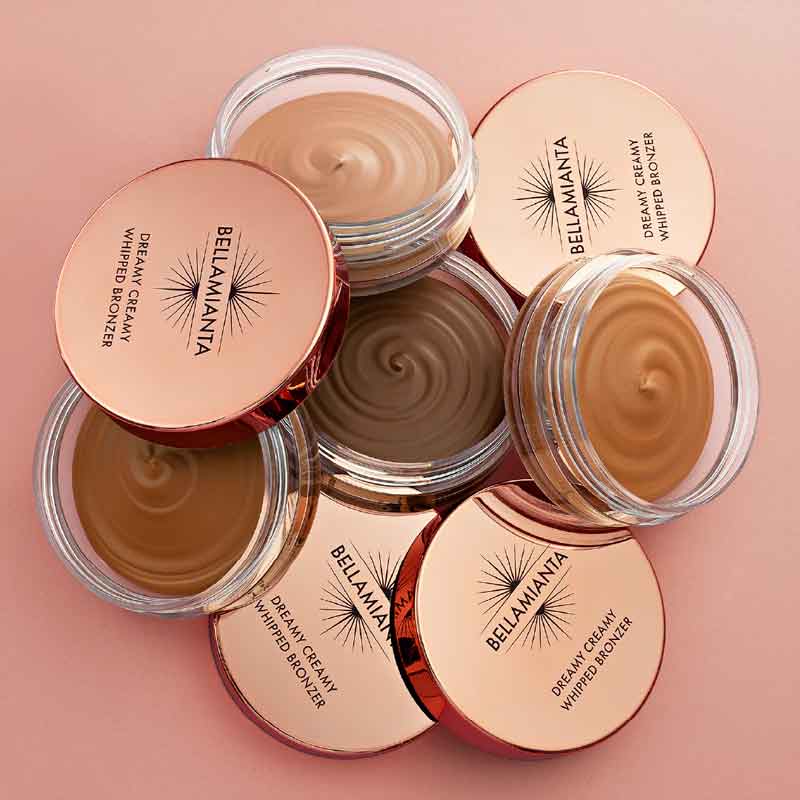 Bellamianta Dreamy Creamy Whipped Bronzer - Natural Sun-Kissed Glow Makeup for Face & Body | Perfect for Summer Tanning & Contouring | Vegan & Cruelty-Free