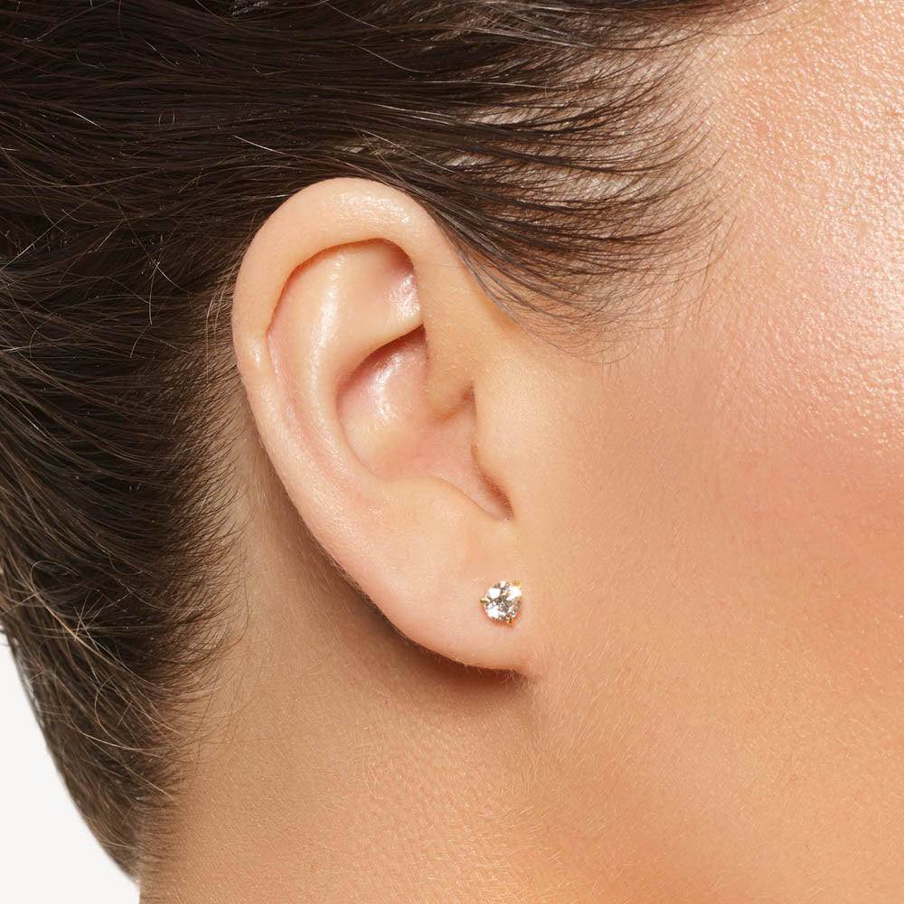 0.75ct Lab Grown Diamond Round Stud Earrings in 10k Gold - Perfect for Weddings, Anniversaries & Everyday Elegance
